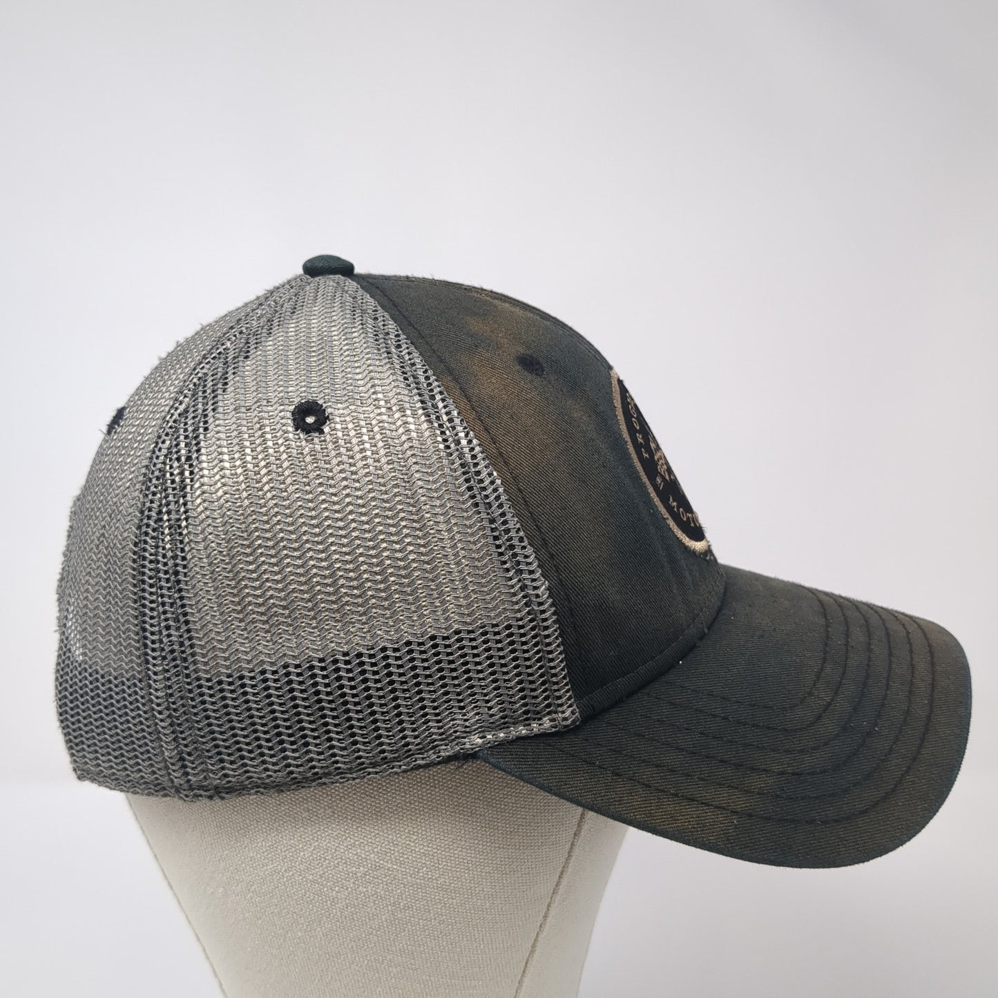 Progressive Motorcycle Trucker Hat Black OS Adjustable Embroidered Cap America