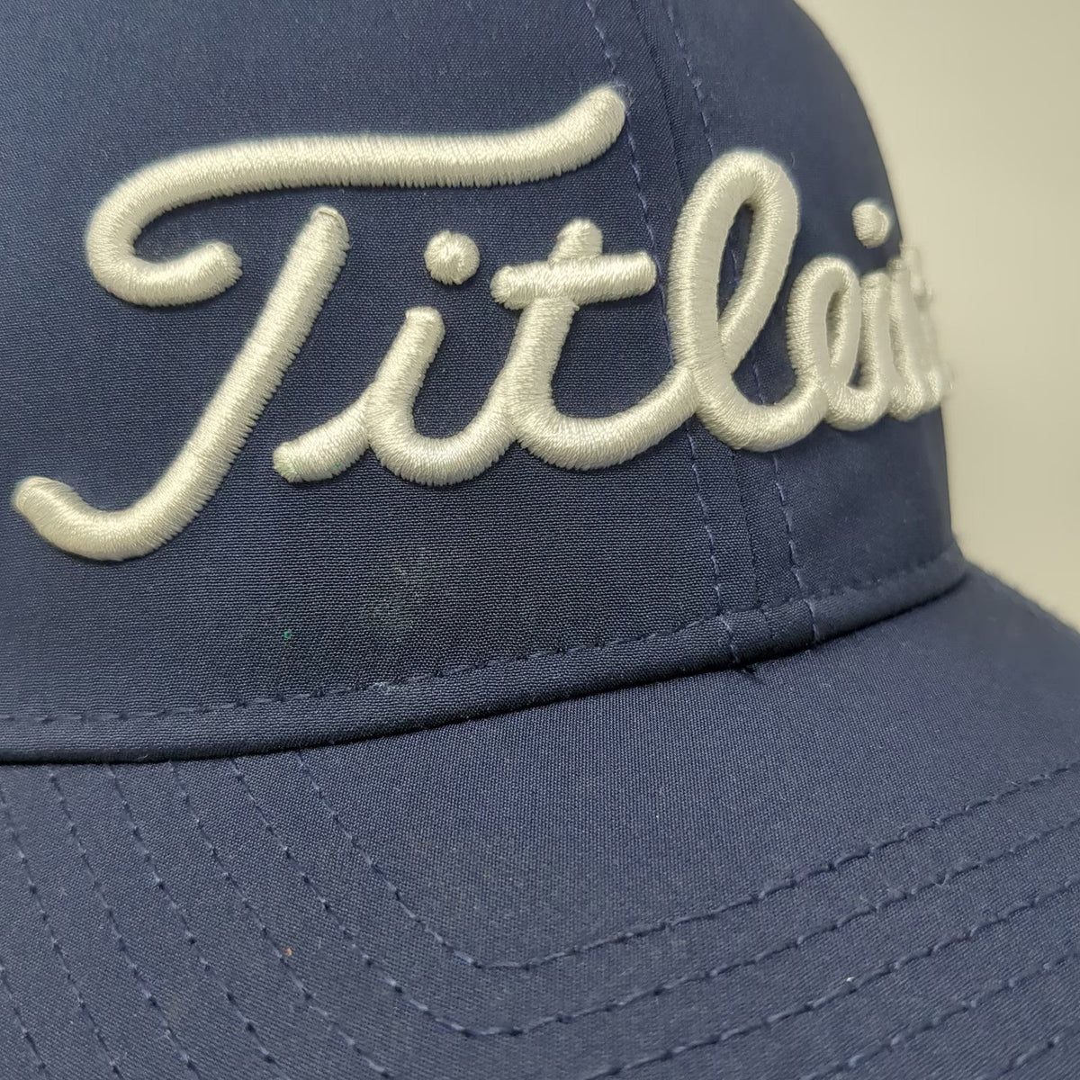 Titleist Baseball Cap Blue L New Era Mesh Back Pro V1 FJ Logo Stretch Fit Hat