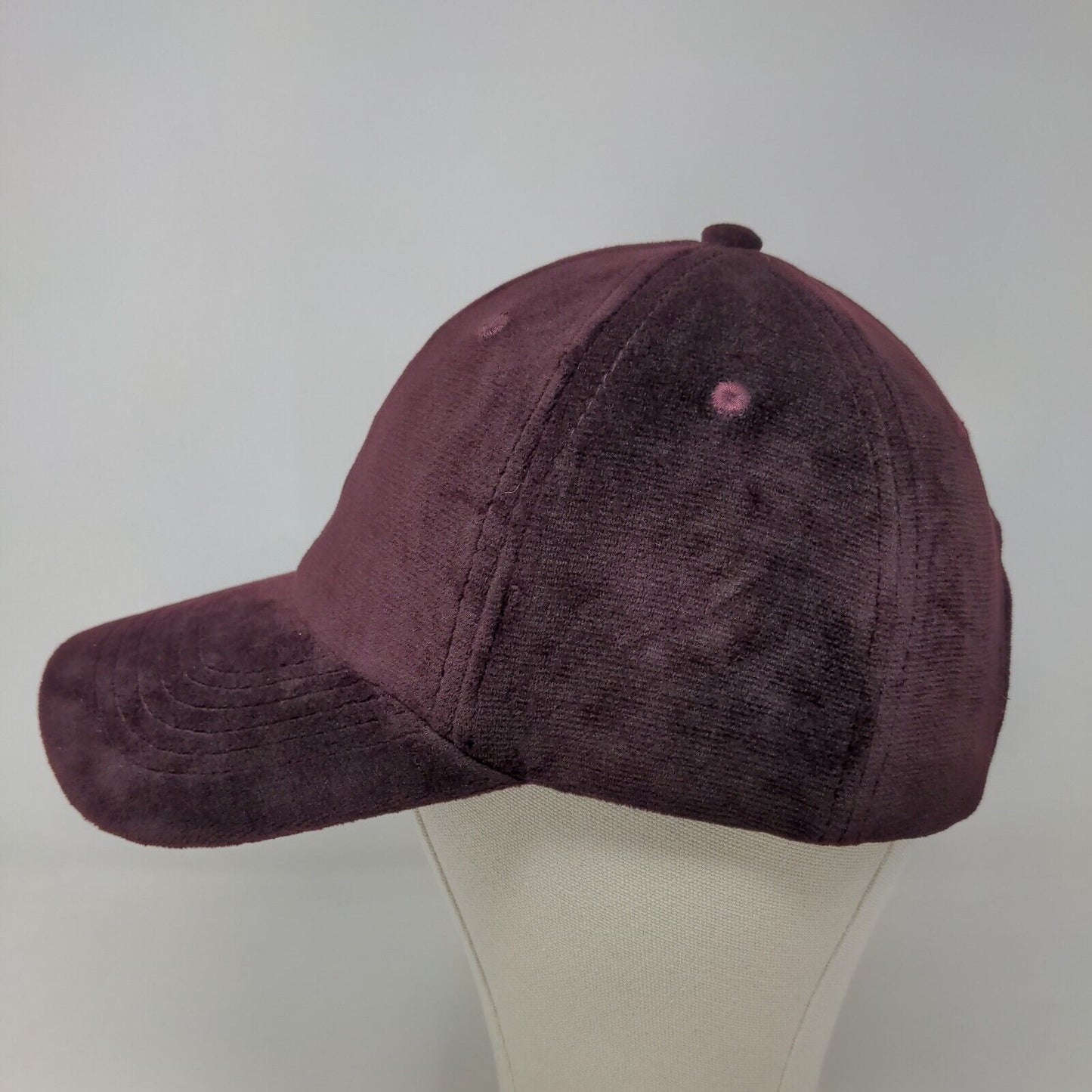 Unbranded Women's Slideback Hat Purple Blank Fuzzy Soft Vent Holes Adjustable