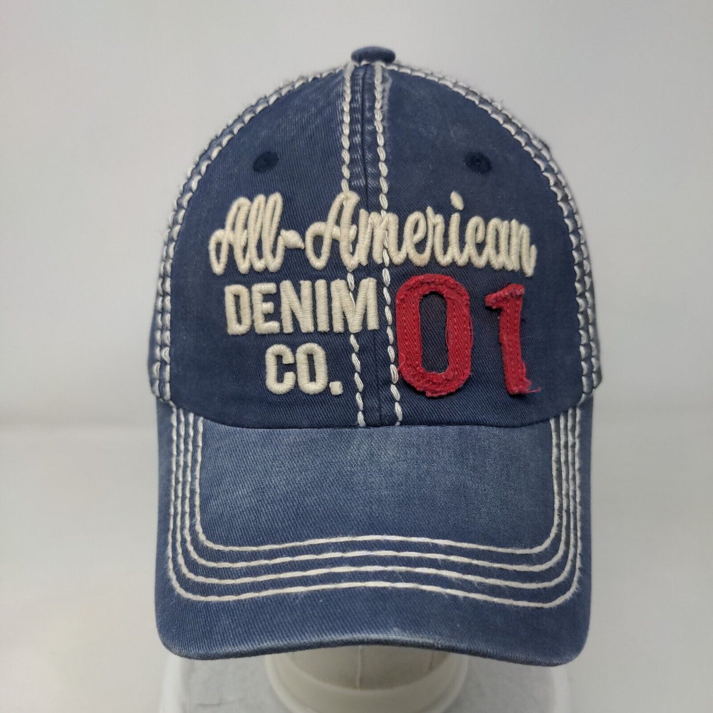 All-American Denim Co. 01 Slideback Hat Blue One Size 6 Panel KB ETHOS