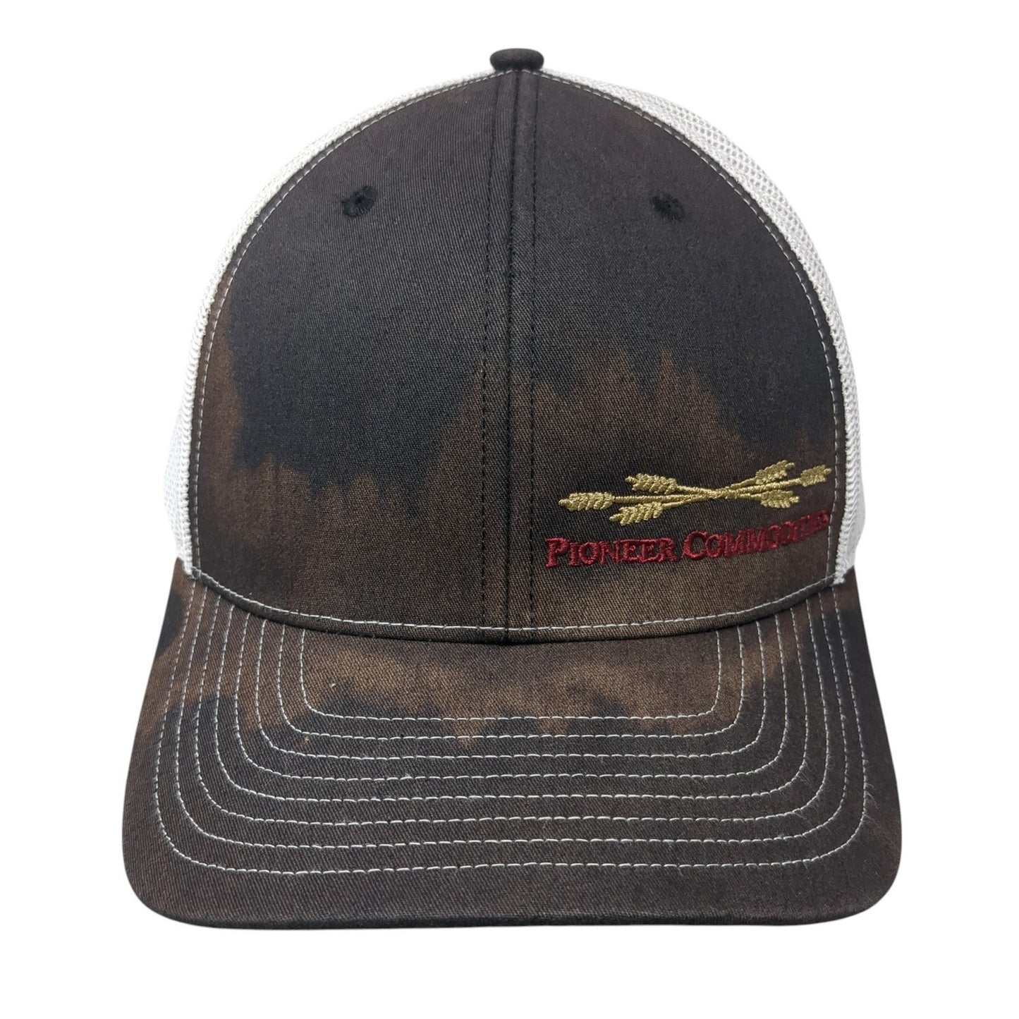 Pioneer Commodities Snapback Trucker Hat Black One Size Mesh Back