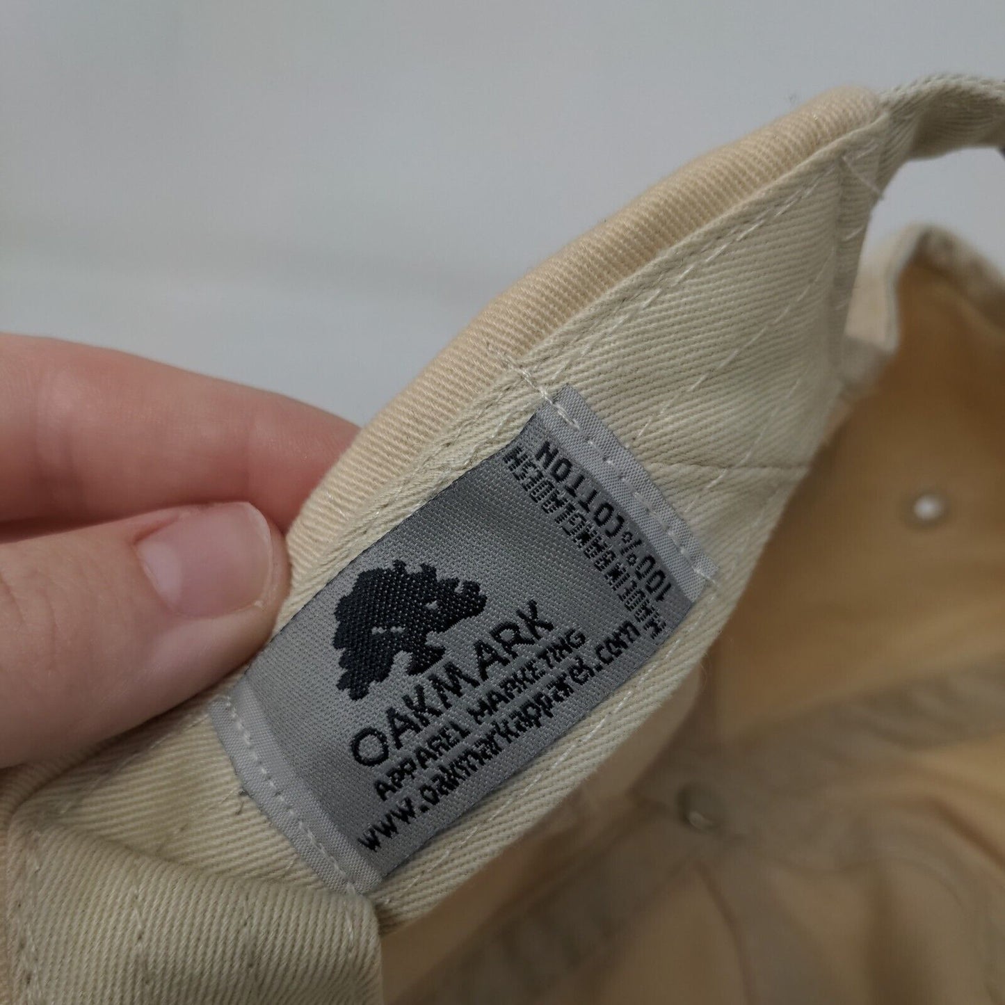 Facet Slideback Hat Tan One Size Adjustable Embroidered Oakmark