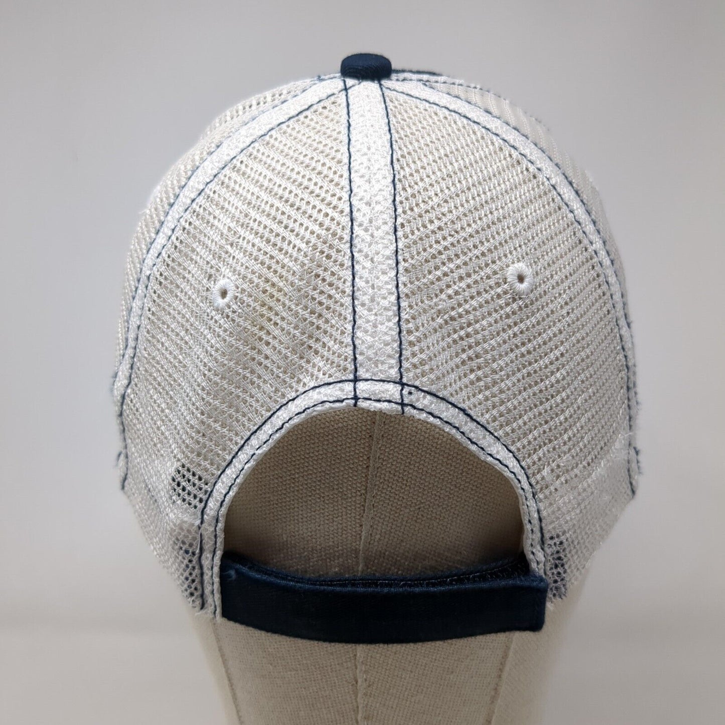 2021 Run Through It Strapback Mesh Back Trucker Hat Blue One Size District