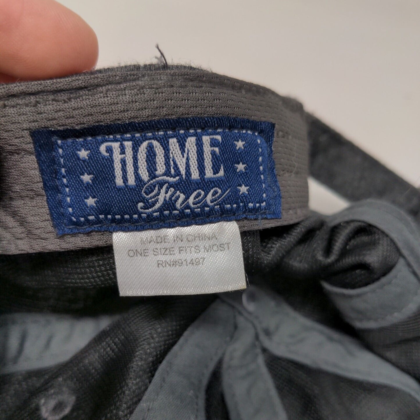 SC USA Slideback Hat Gray OSFM Adjustable Embroidered 6 Panel Home Free