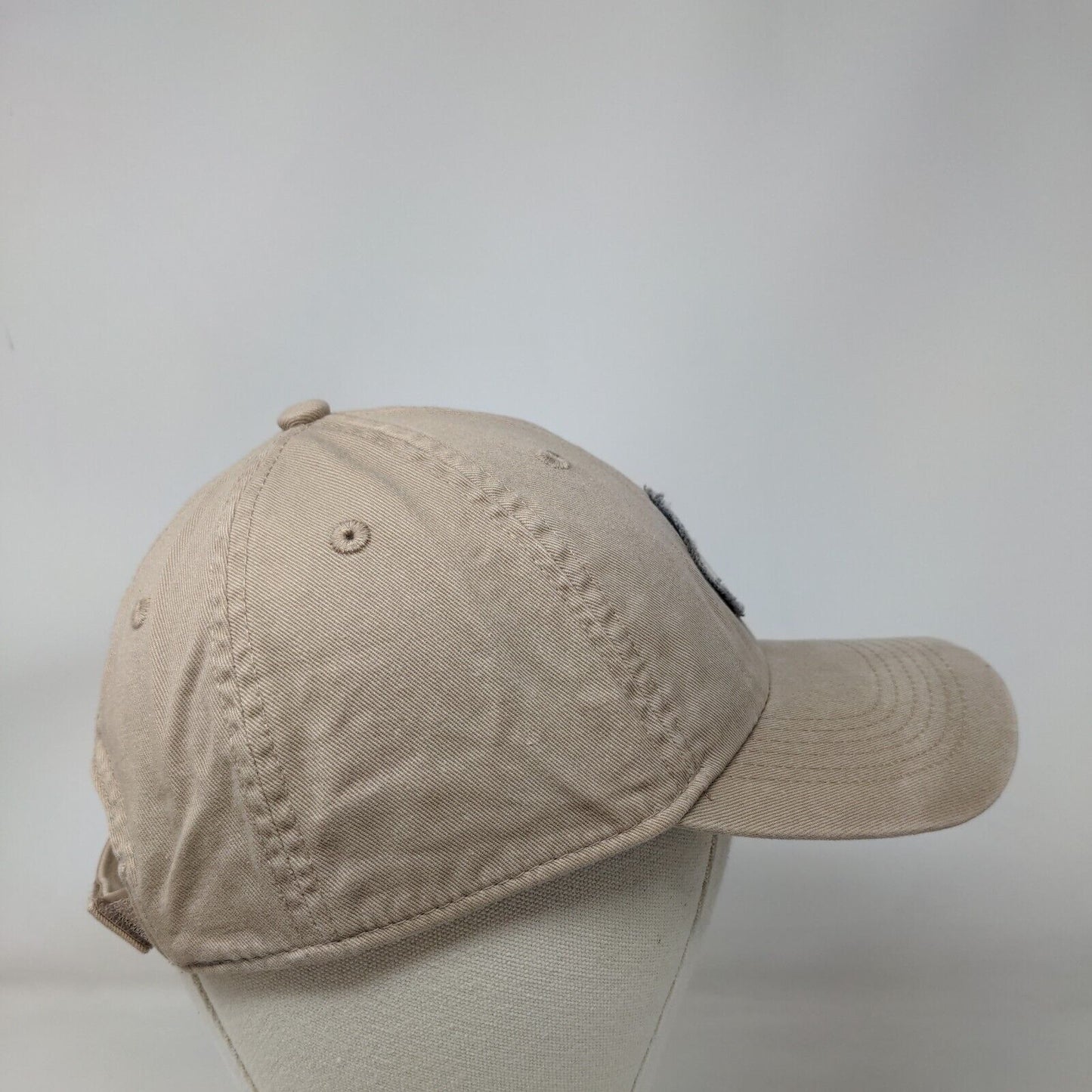 Baseball Patch Strapback Hat Tan Medium-Large Adjustable Life Is Good