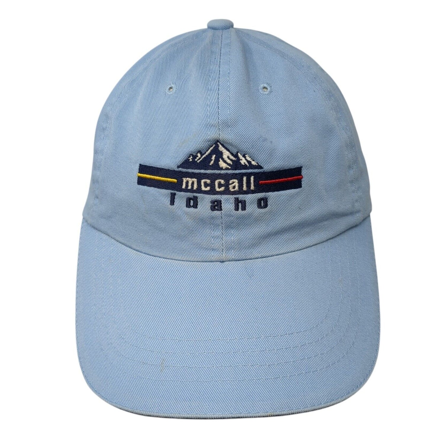 McCall Idaho Mountain Slideback Hat Blue One Size Embroidered Titan