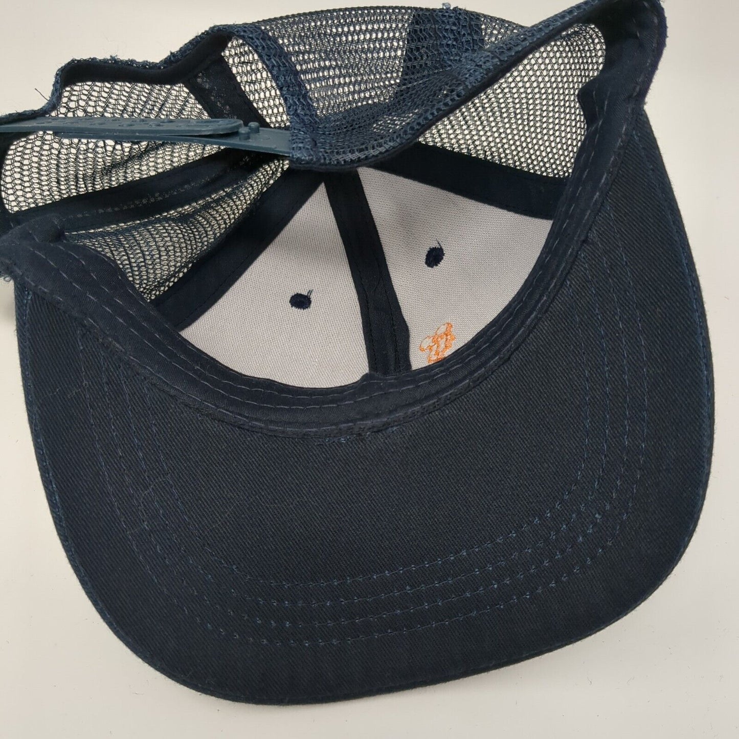 Antigua Brewing Co. Snapback Mesh Back Trucker Hat Blue OSFA Embroidered