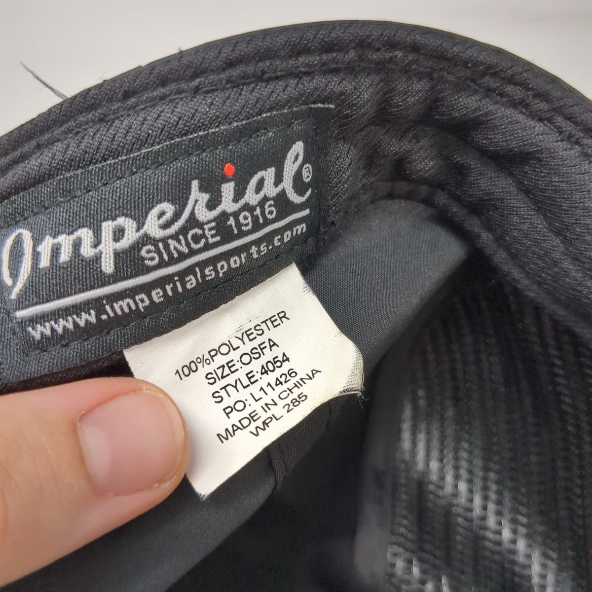 Imperial Callaway 5 Panel Black One Size Hat Rope Brim Snapback Golf Polyester