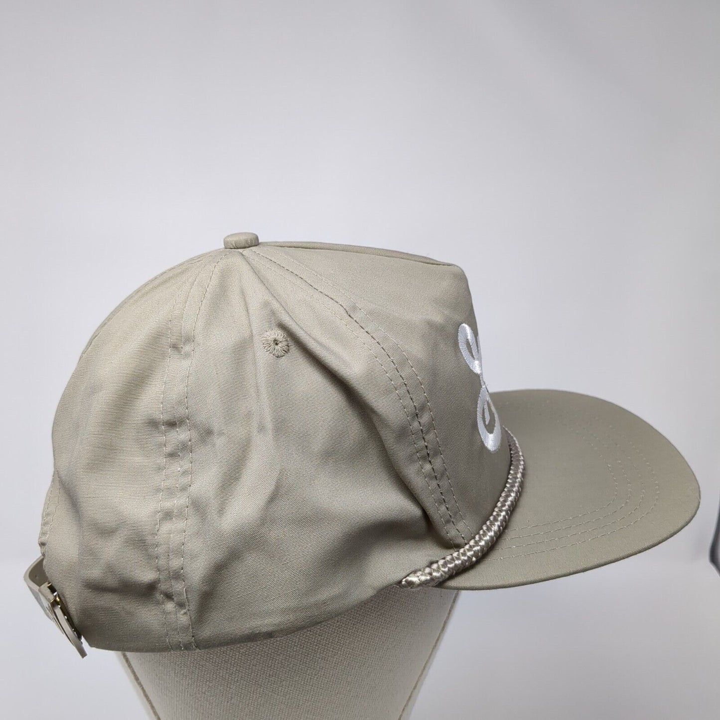 General Mills Inc. Slideback Rope Hat Tan One Size Leather Strap Sportcap
