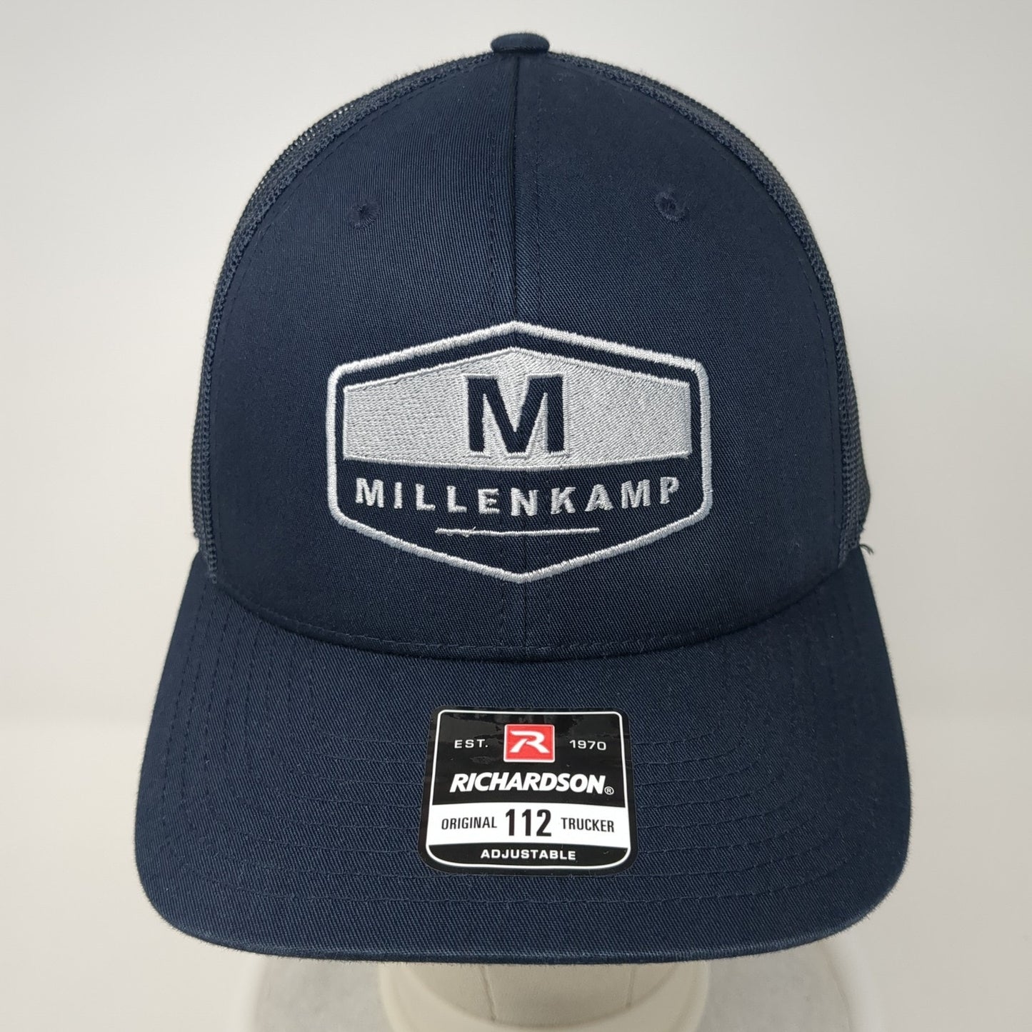 Millenkamp Snapback Trucker Hat Blue One Size Adjustable Mesh Back Richardson