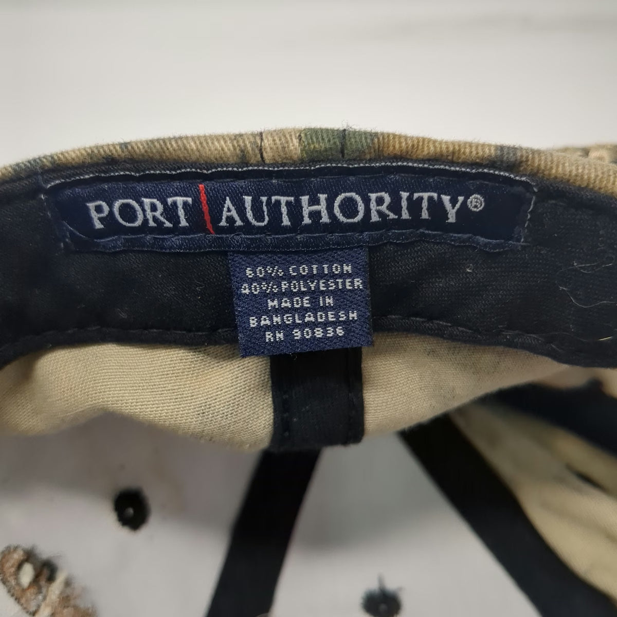 Port Authority Baseball Cap Green Red Gold OSFM Camo Eagle Idaho Steakhouse Hat