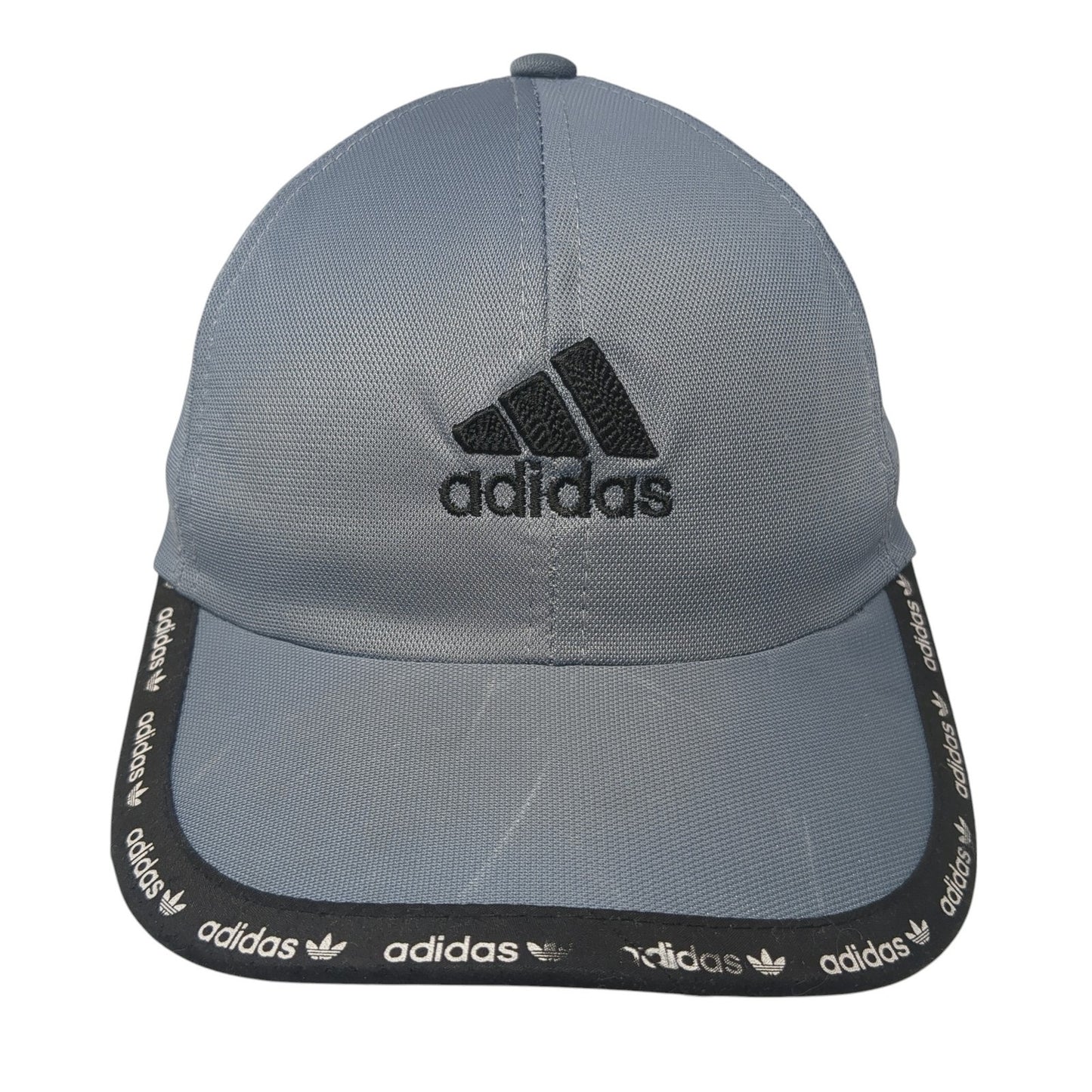 Adidas 3 Stripes Slideback Hat Gray One Size Spell Out Embroidered