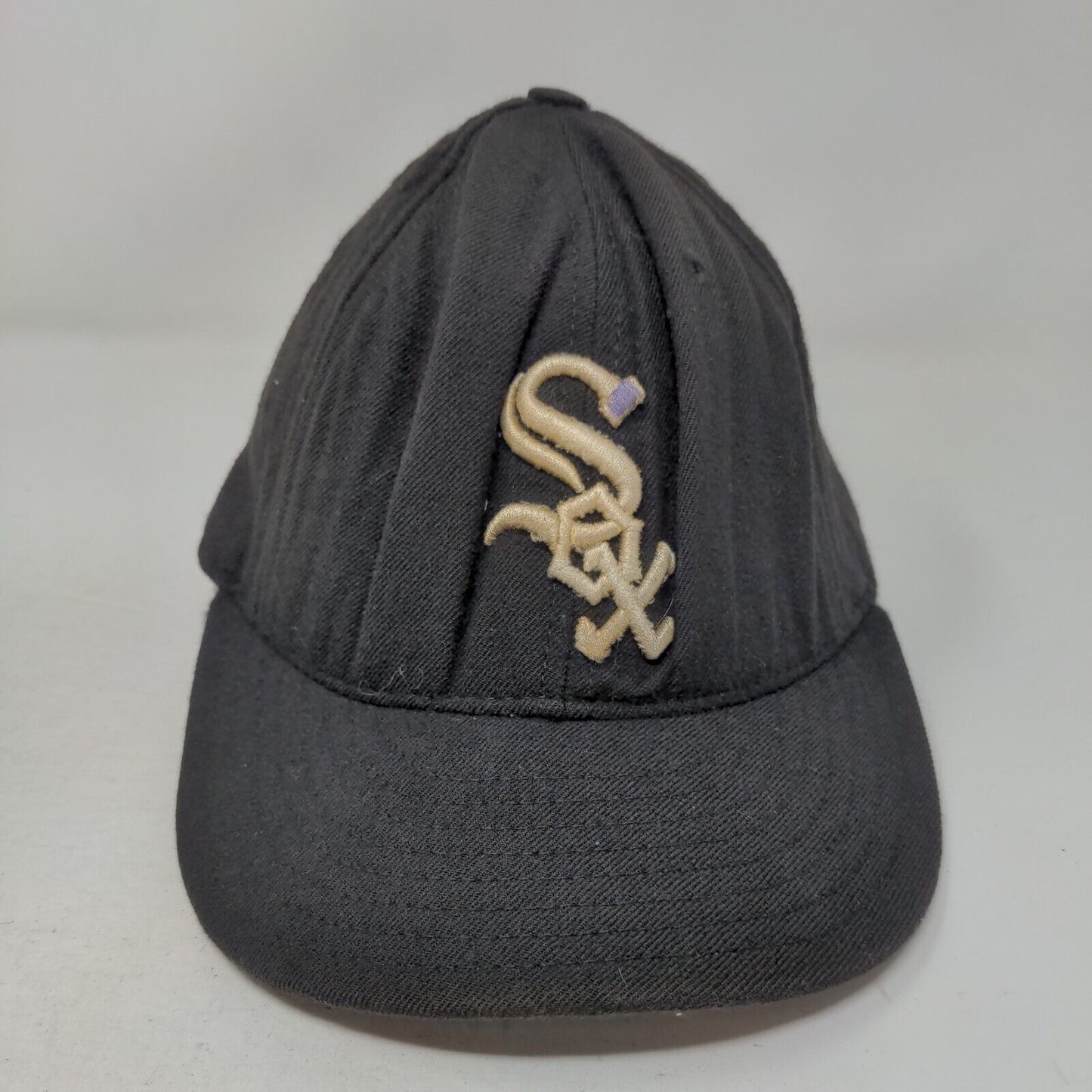Chicago White Sox Fitted Hat Black Size 6 7/8 Embroidered MLB New Era Diamond