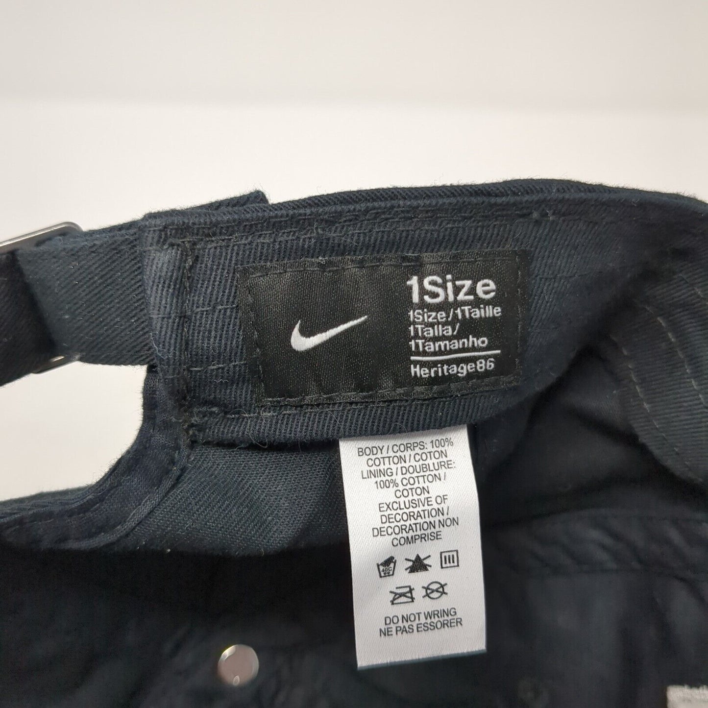 Rocky Slideback Hat Black One Size Adjustable Embroidered Heritage86 Nike