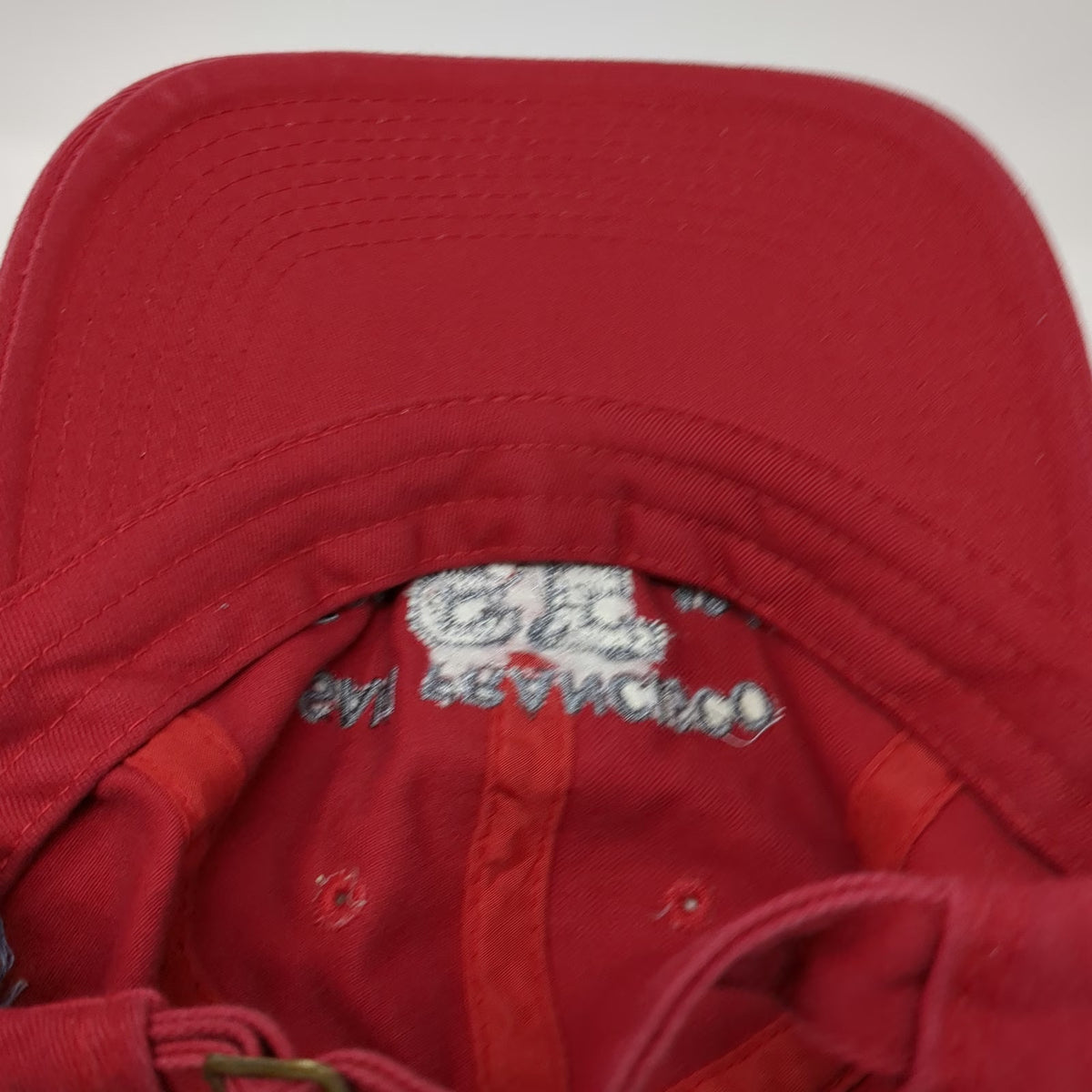 Baseball Cap Red One Size San Francisco SF Est 1848 Hat Slideback Embroidered