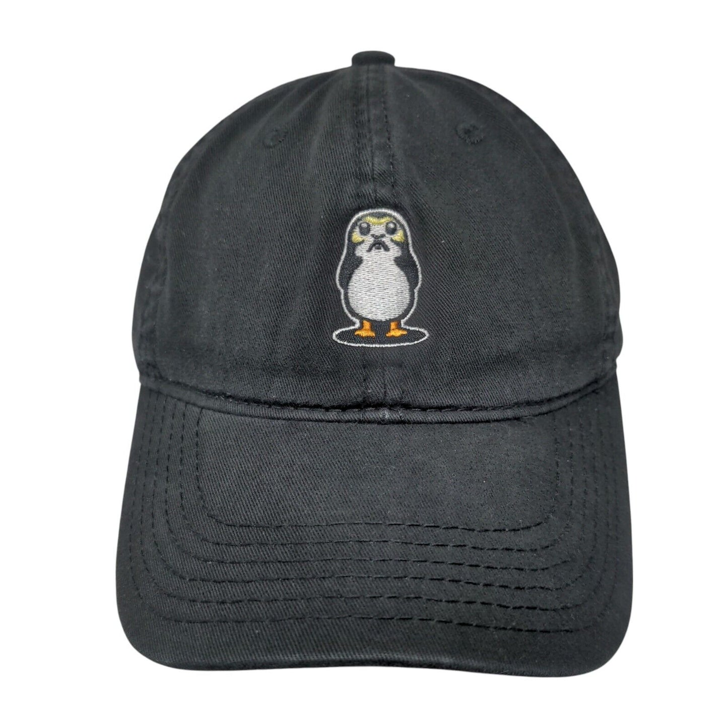 Star Wars Porg Slideback Hat Black One Size Adjustable Embroidered