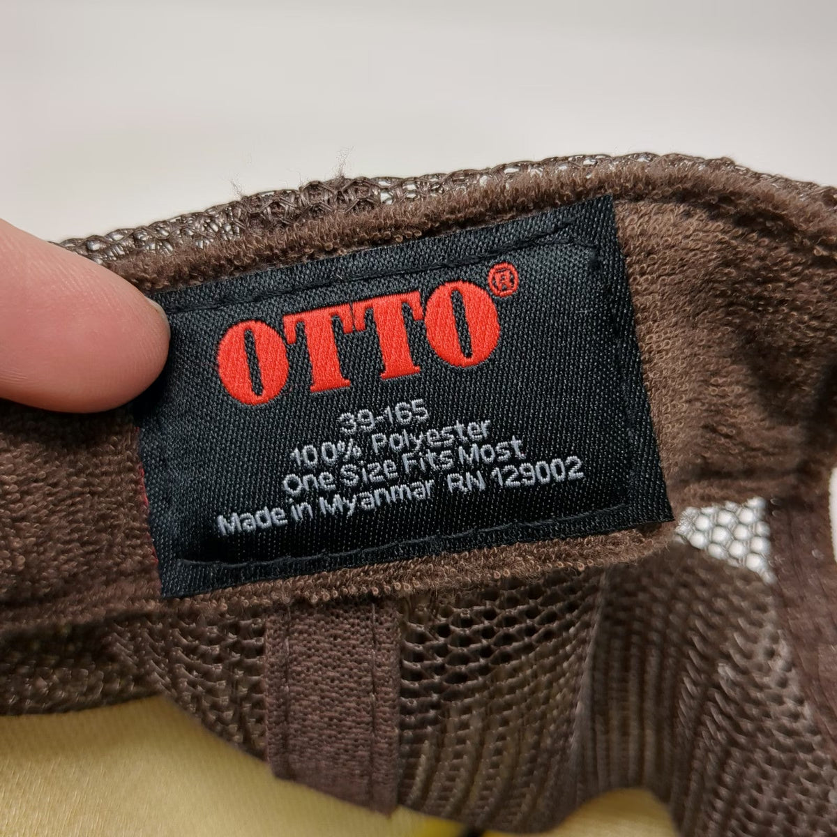 Otto Trucker Hat Brown One Size The Band Loula Red Scrambled Eggs Mesh Back