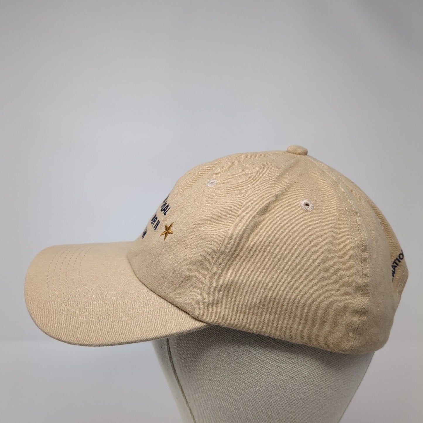 The National World War II Museum Slideback Hat Tan OS Adjustable Embroidered