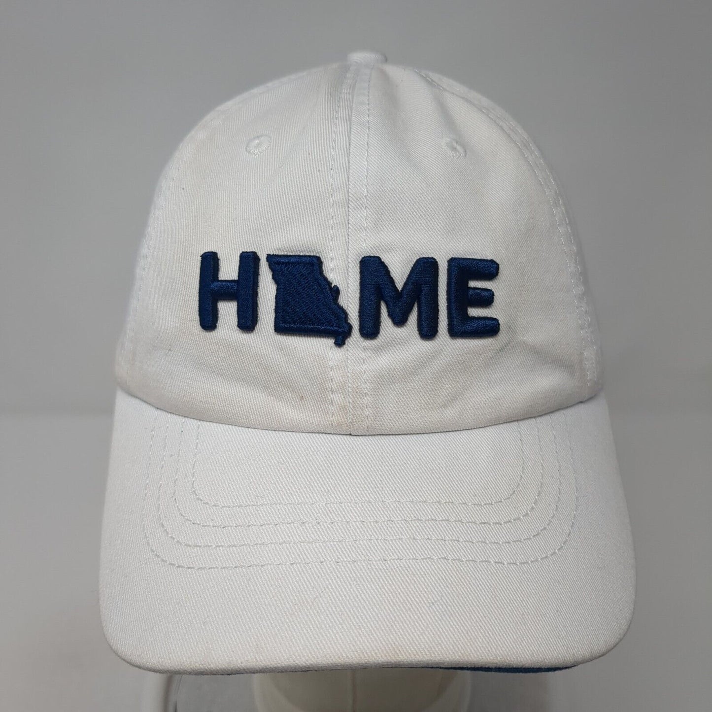HOME Missouri Slideback Hat White One Size Adjustable Embroidered State of Mine
