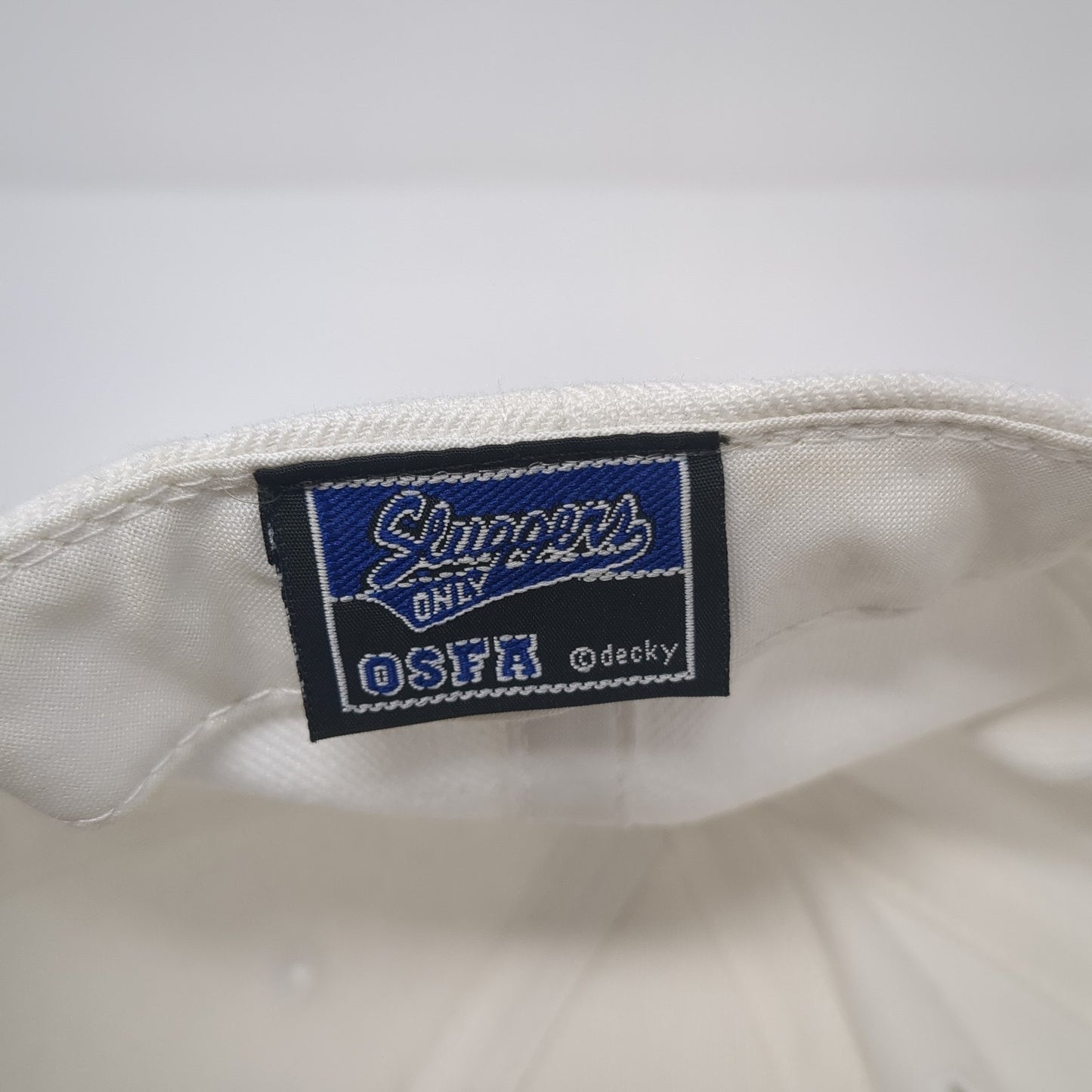 Sluggers Only Strapback Baseball Cap White One Size Adjustable Embroidered