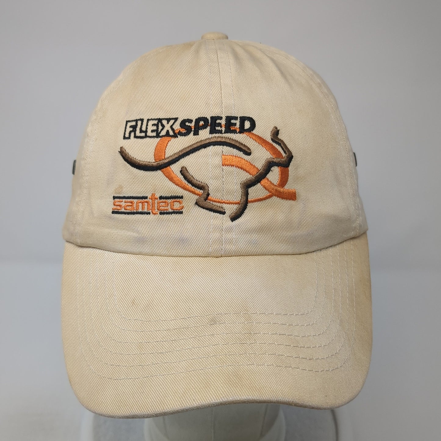 Flex Speed Samtec Slideback Hat Beige One Size Adjustable Sportsman