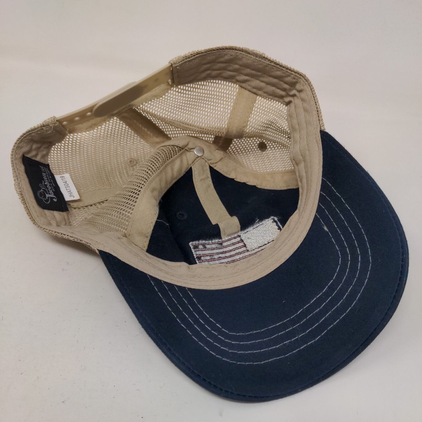 American Flag Orlando FL Snapback Mesh Back Trucker Hat Blue One Size