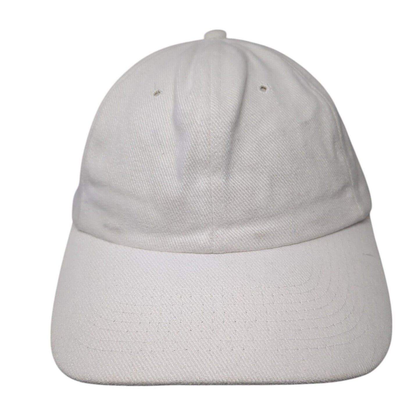 Nissun Slideback Hat White One Size Adjustable Vented Holes 6 Panel Blank
