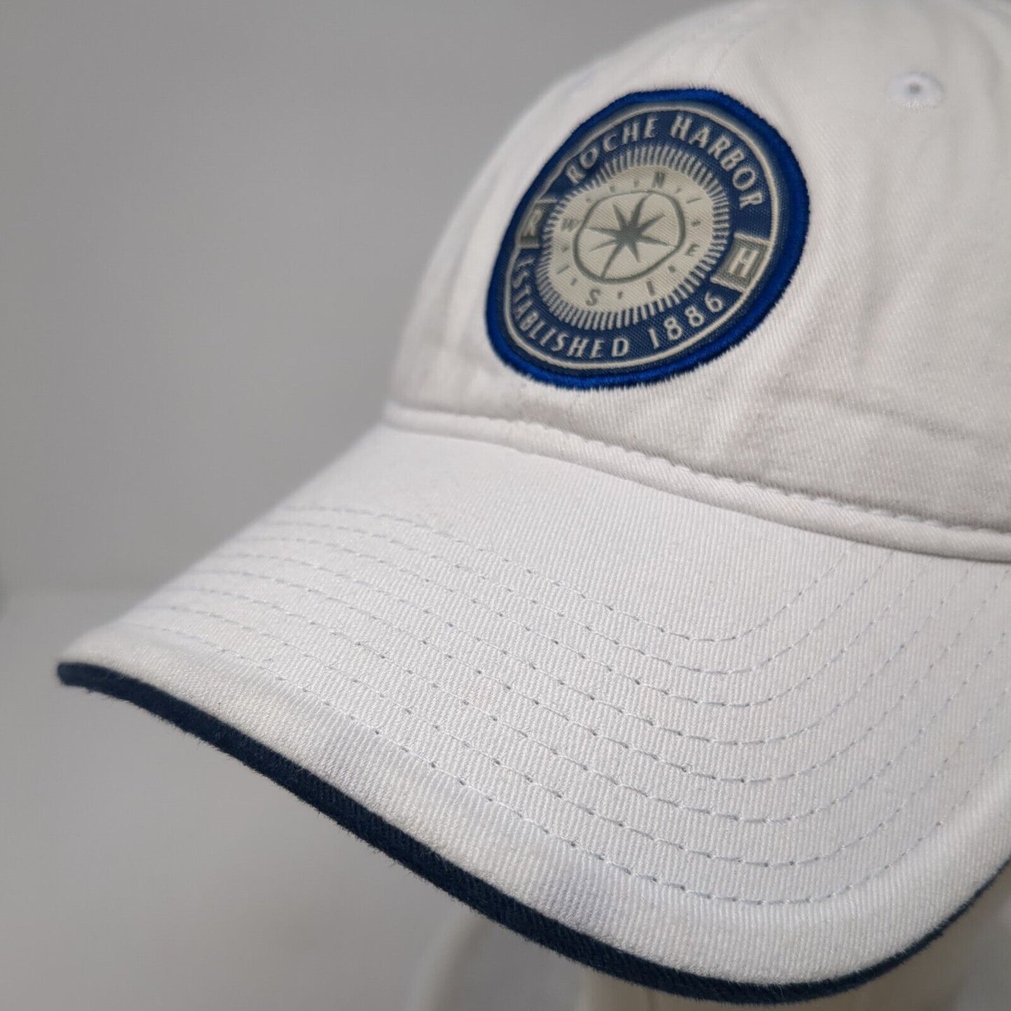 Roche Harbor Est. 1886 Slideback Hat White One Size Adjustable Embroidered Gear