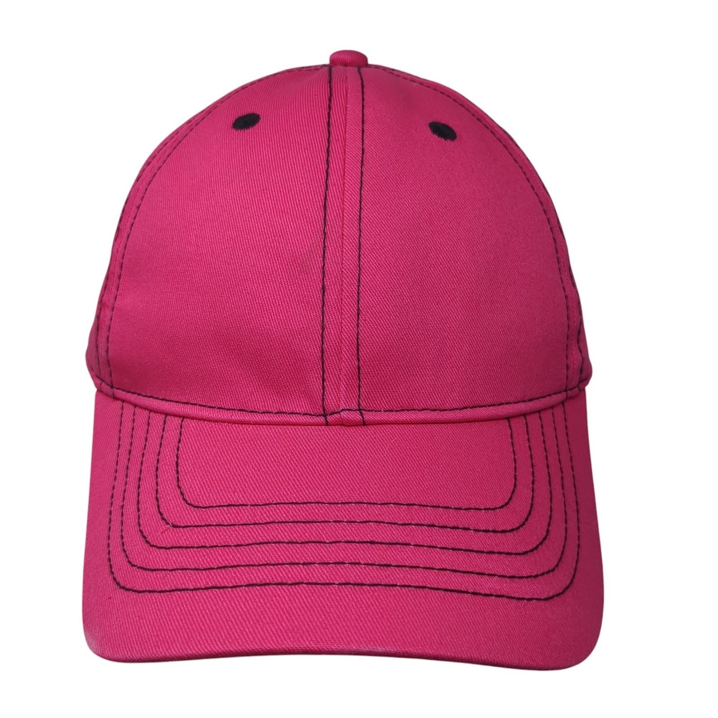 Unbranded Strapback Hat Pink One Size Solid Vent Holes Blank Outdoor