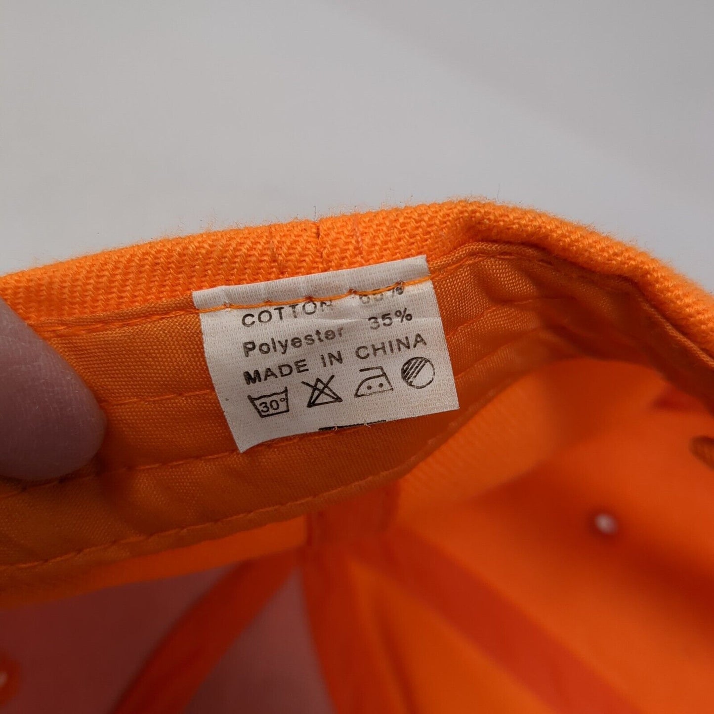 Unbranded Strapback Hat Orange One Size Adjustable Blank Solid 6 Panel