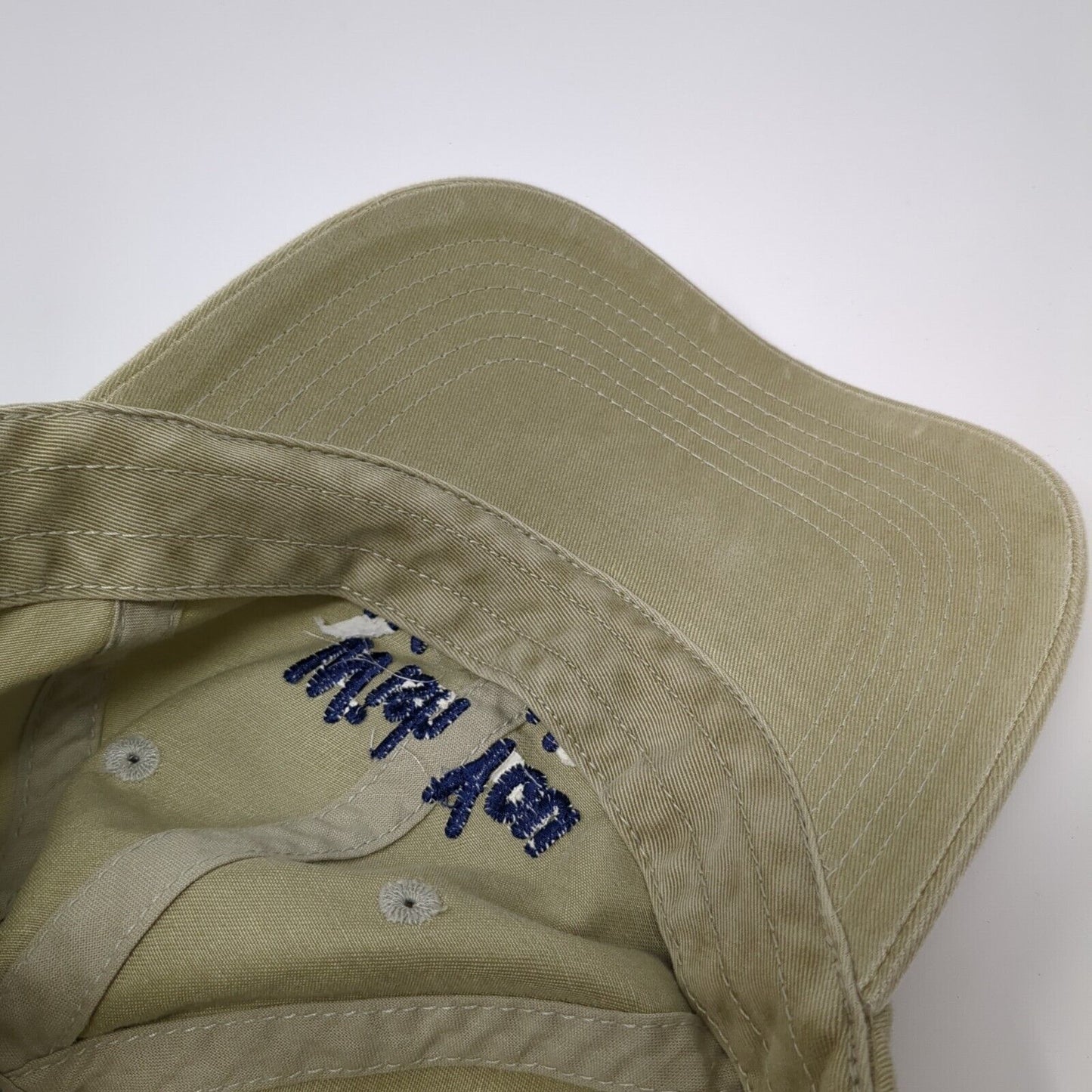 Wish You Were Hair Slideback Hat Tan One Size Adjustable Port Authority Cotton