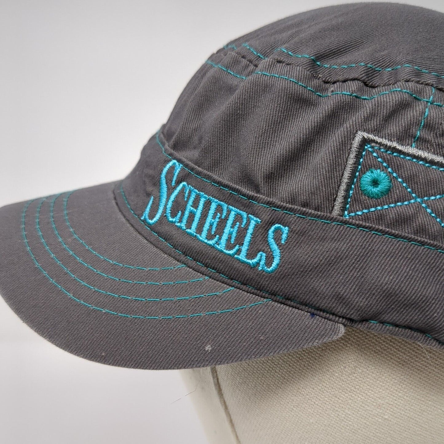 Scheels Slideback Cadet Army Hat Gray One Size Embroidered Outdoor Cap