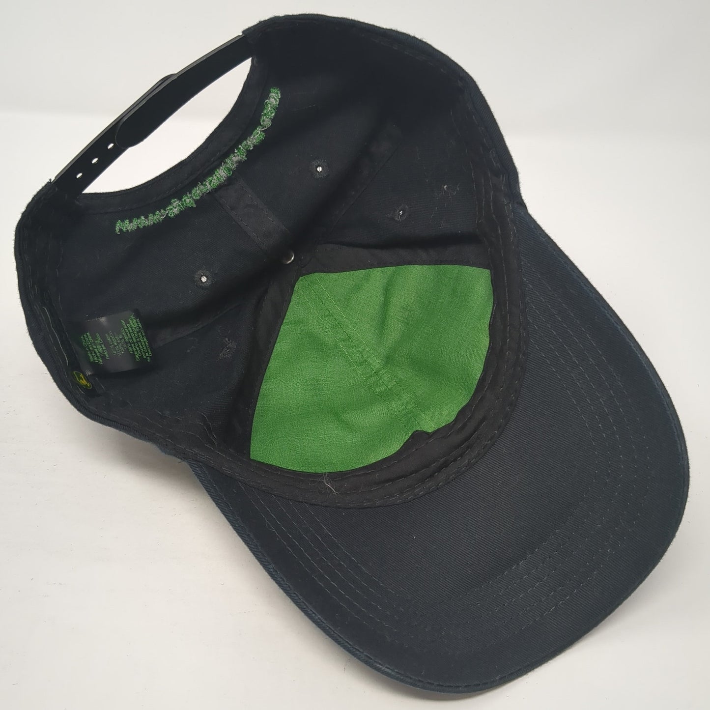 Sydenstricker Snapback Hat Black One Size Solid Adjustable John Deere