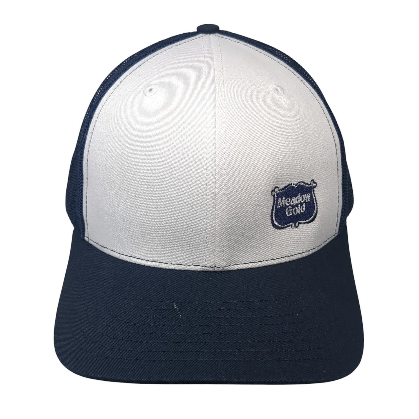 Meadow Golf Snapback Trucker Hat Blue One Size Adjustable Mesh Back Richardson