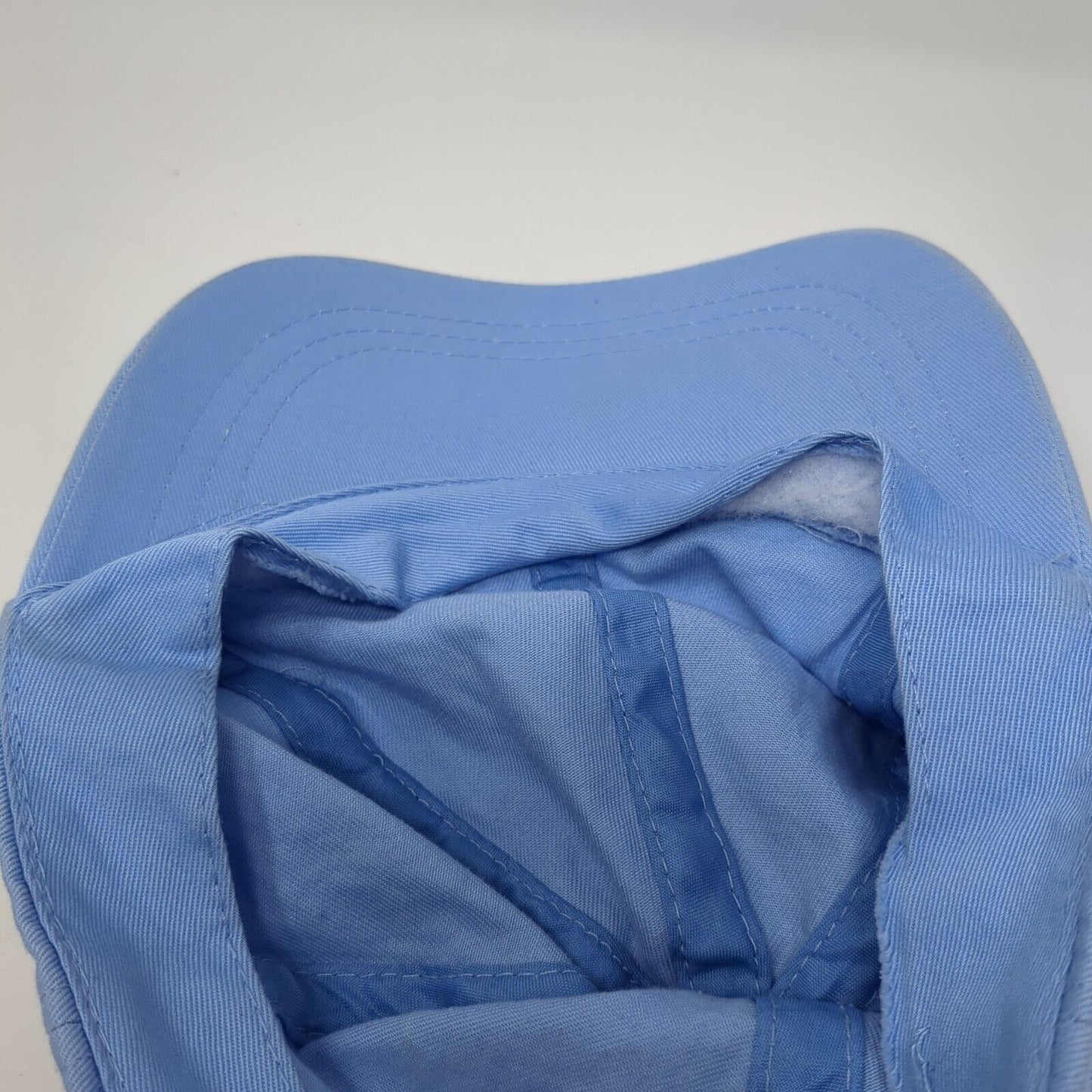 Unbranded Strapback Hat Blue One Size Adjustable Vented Holes 6 Panel Blank