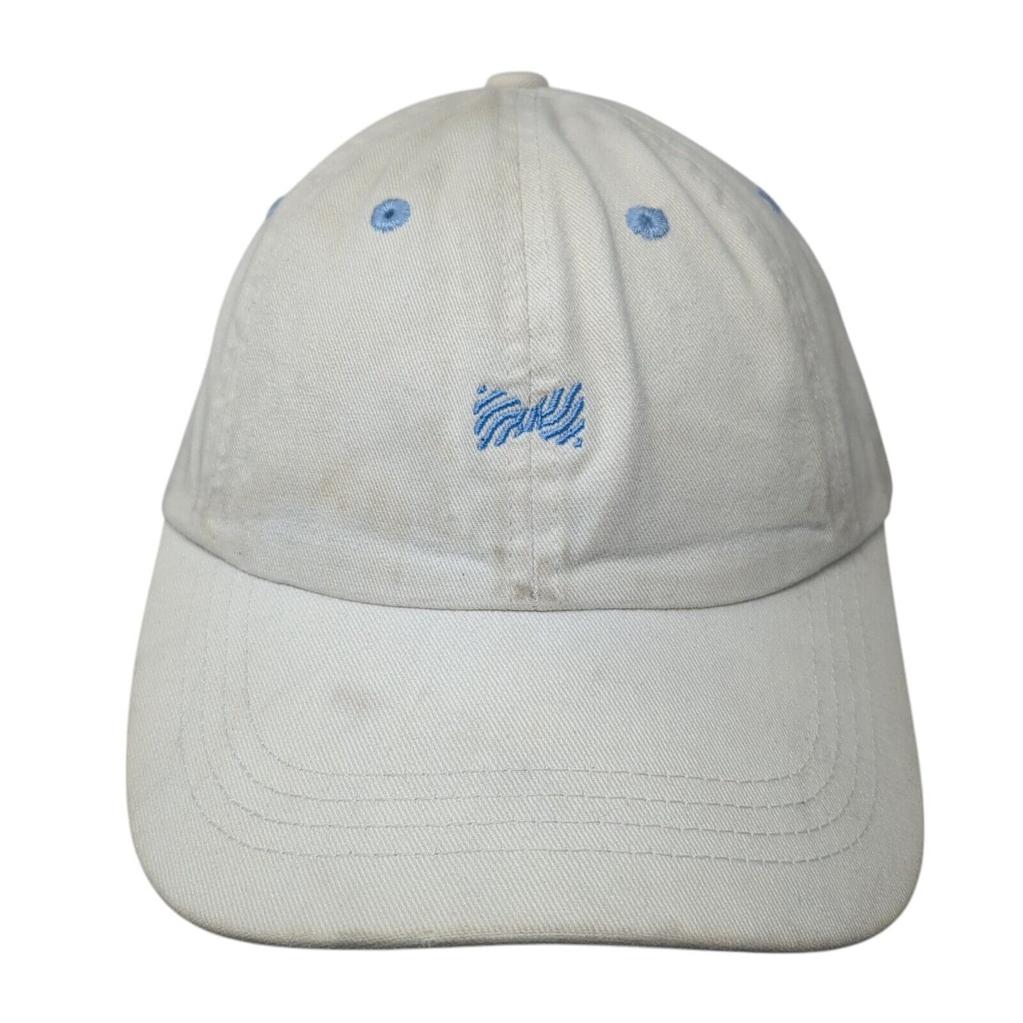 Fraternity Collection Slideback Hat White One Size Adjustable Embroidered Cotton