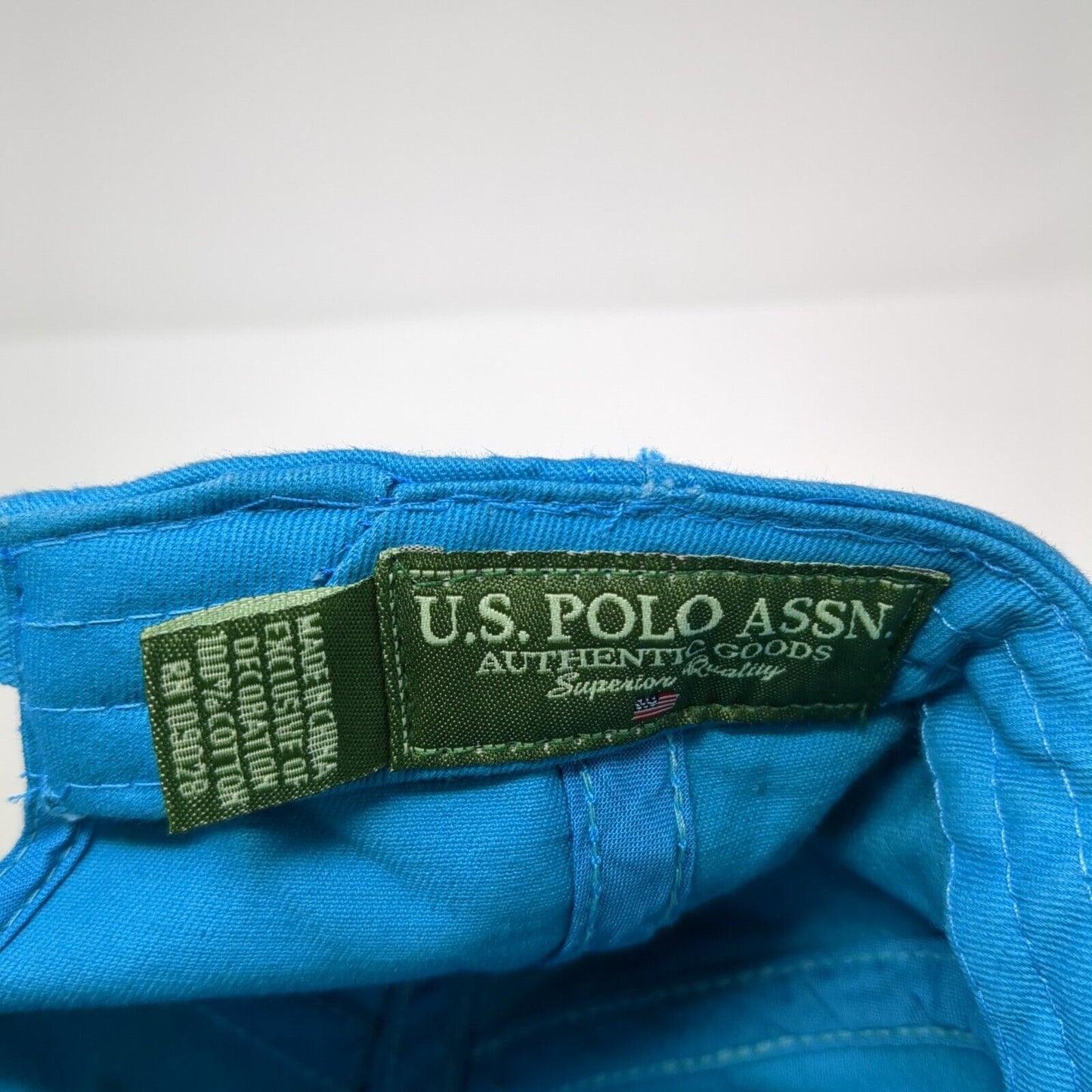 USPA Strapback Baseball Cap Blue One Size Adjustable Embroidered US Polo Assn.