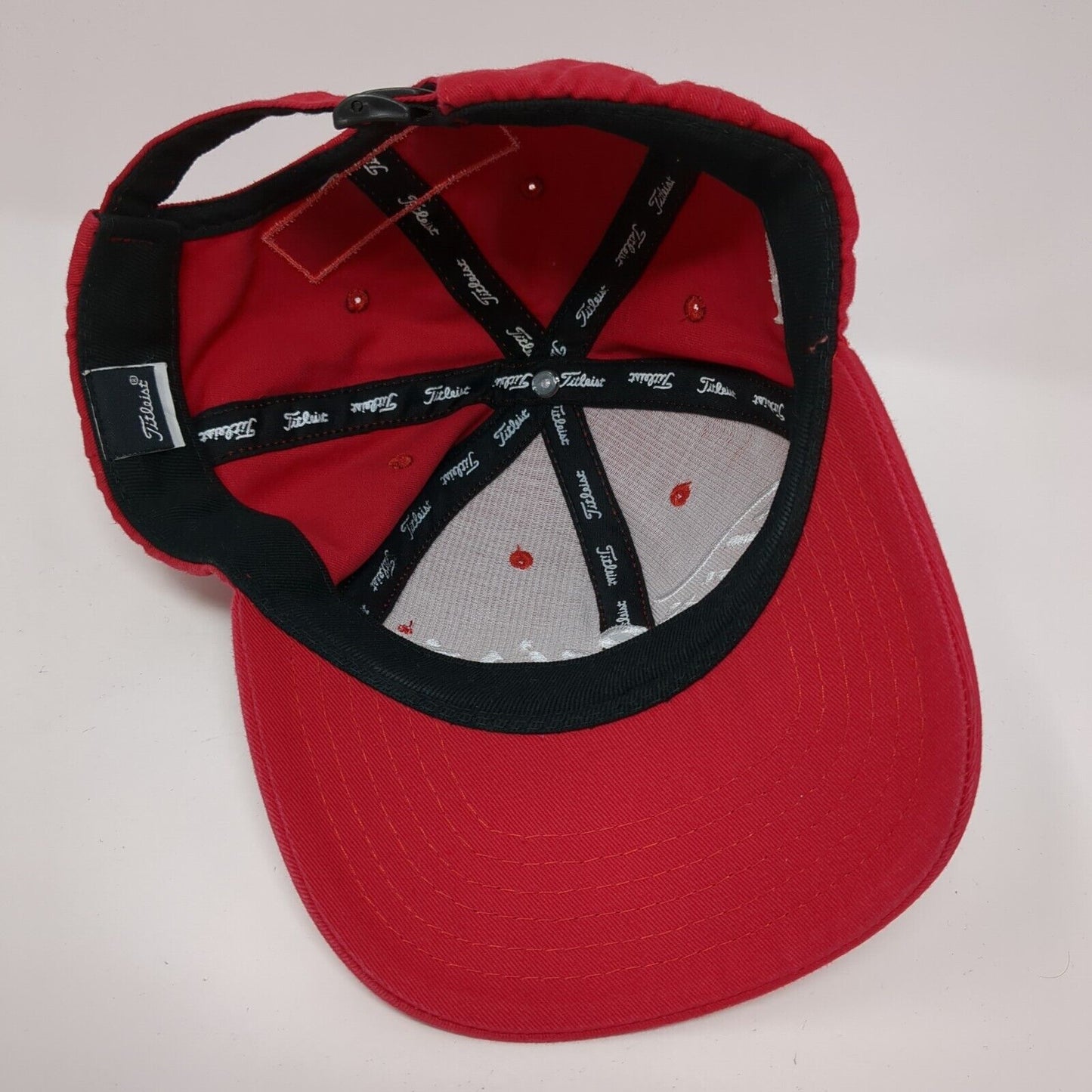 Titleist Pro V1 FJ Slideback Hat Red One Size Adjustable Embroidered 6 Panel