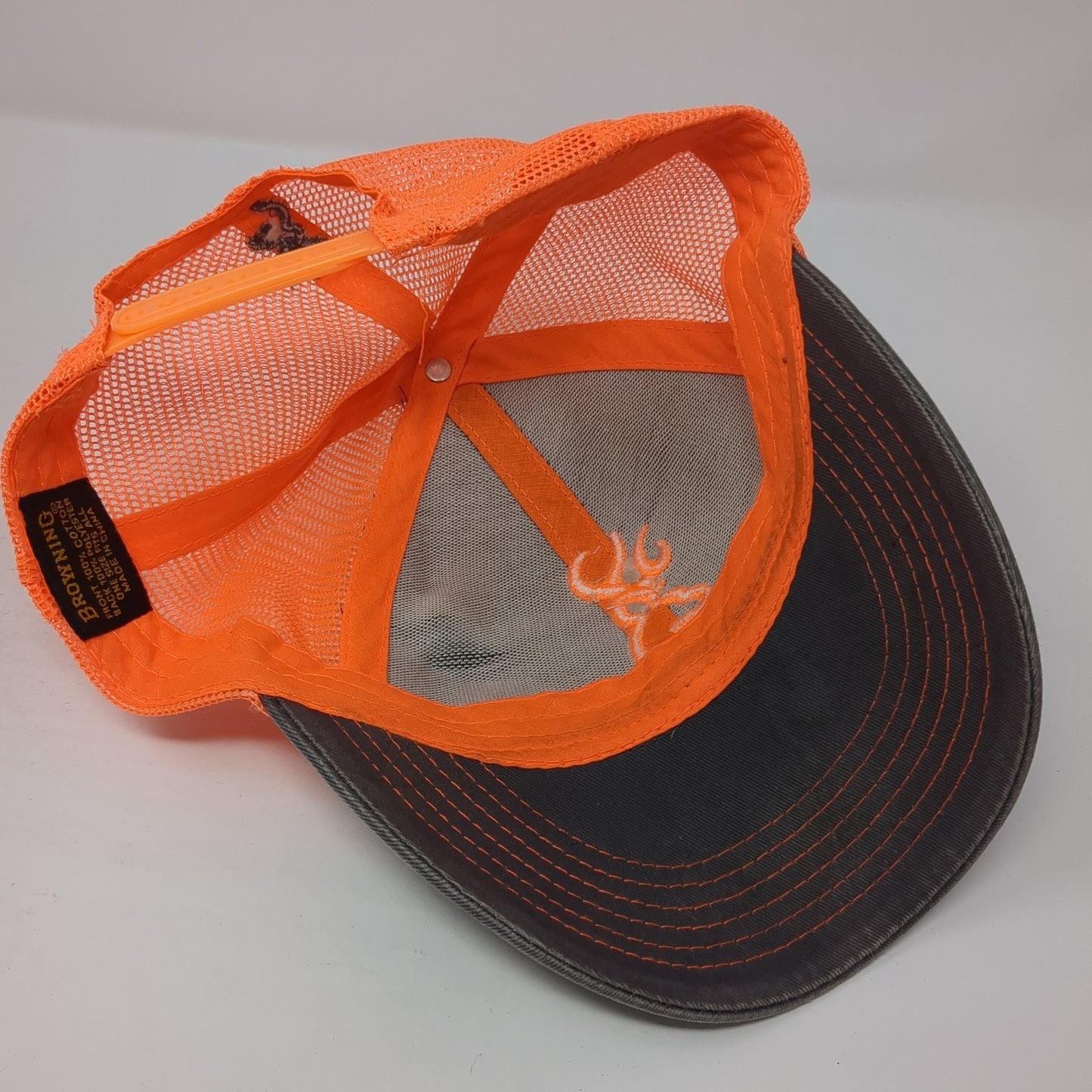 Browning Snapback Trucker Hat Multi One Size Embroidered Logo Mesh Back