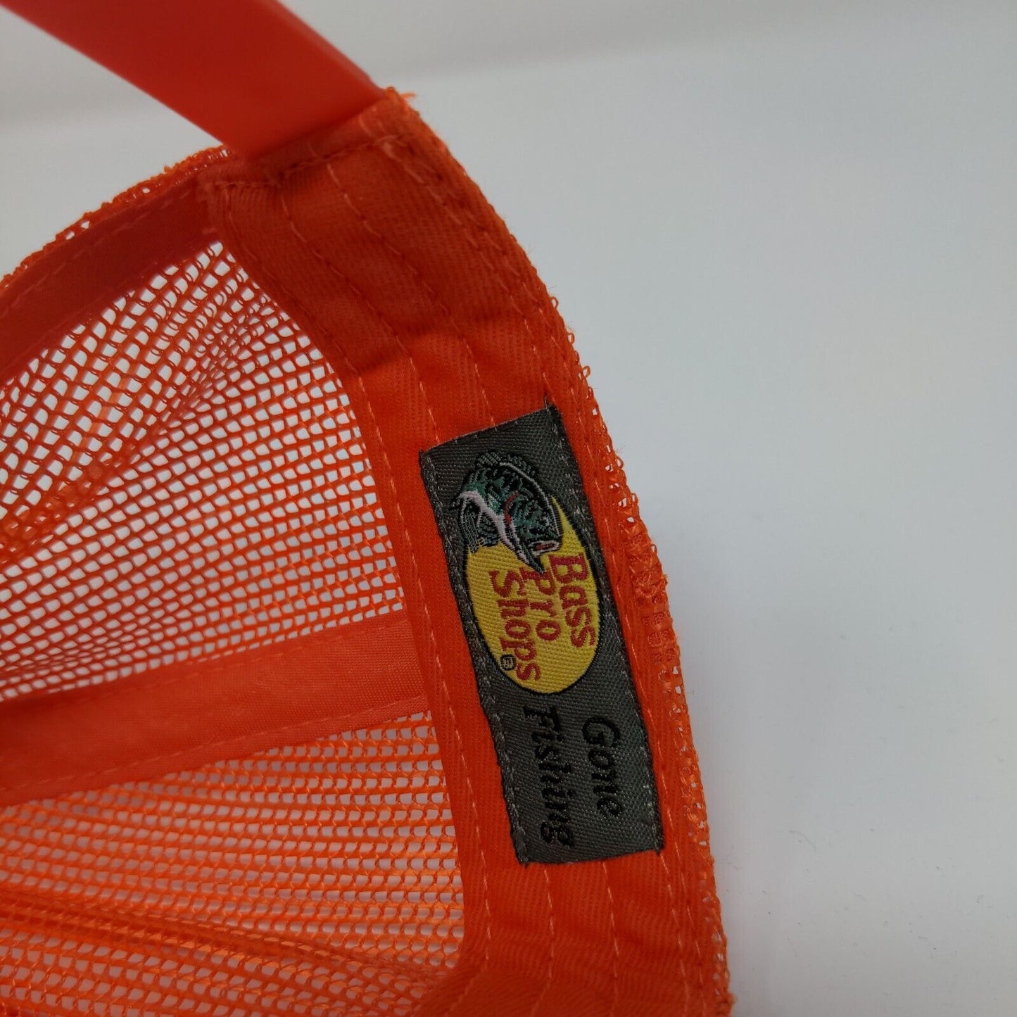 Bass Pro Shops Fishing Snapback Trucker Hat Orange OSFM Mesh Back
