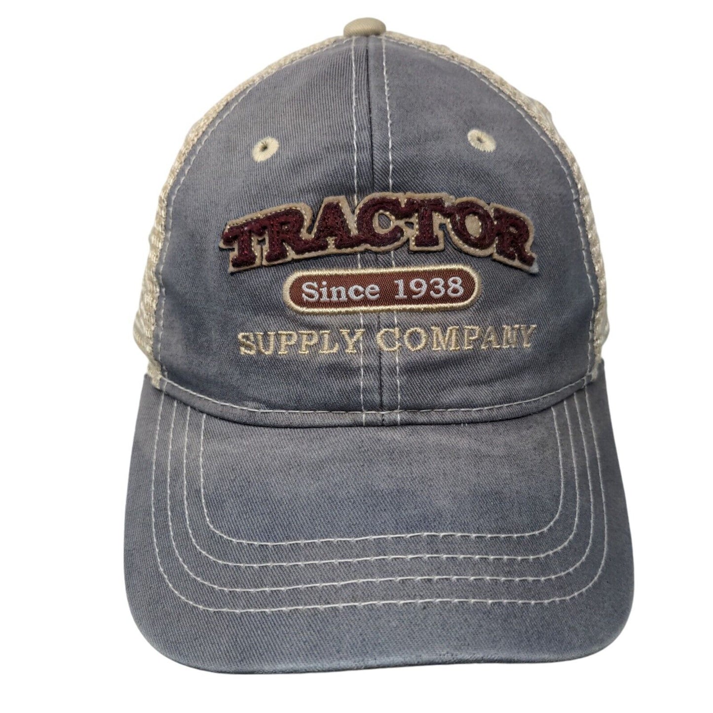 Tractor Supply Company Since 1938 Strapback Trucker Hat Blue One Size Mesh Back