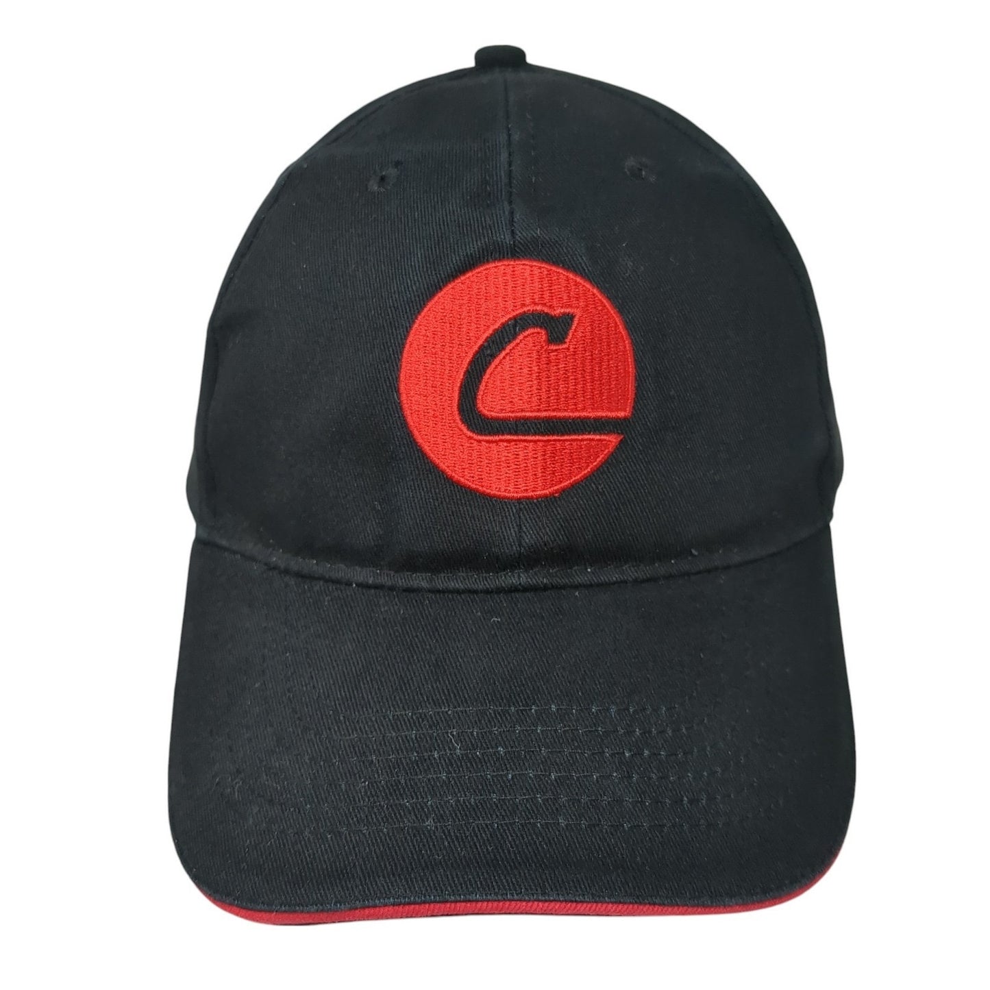 Consolidated Strapback Hat Black One Size Adjustable Embroidered Consbrgs