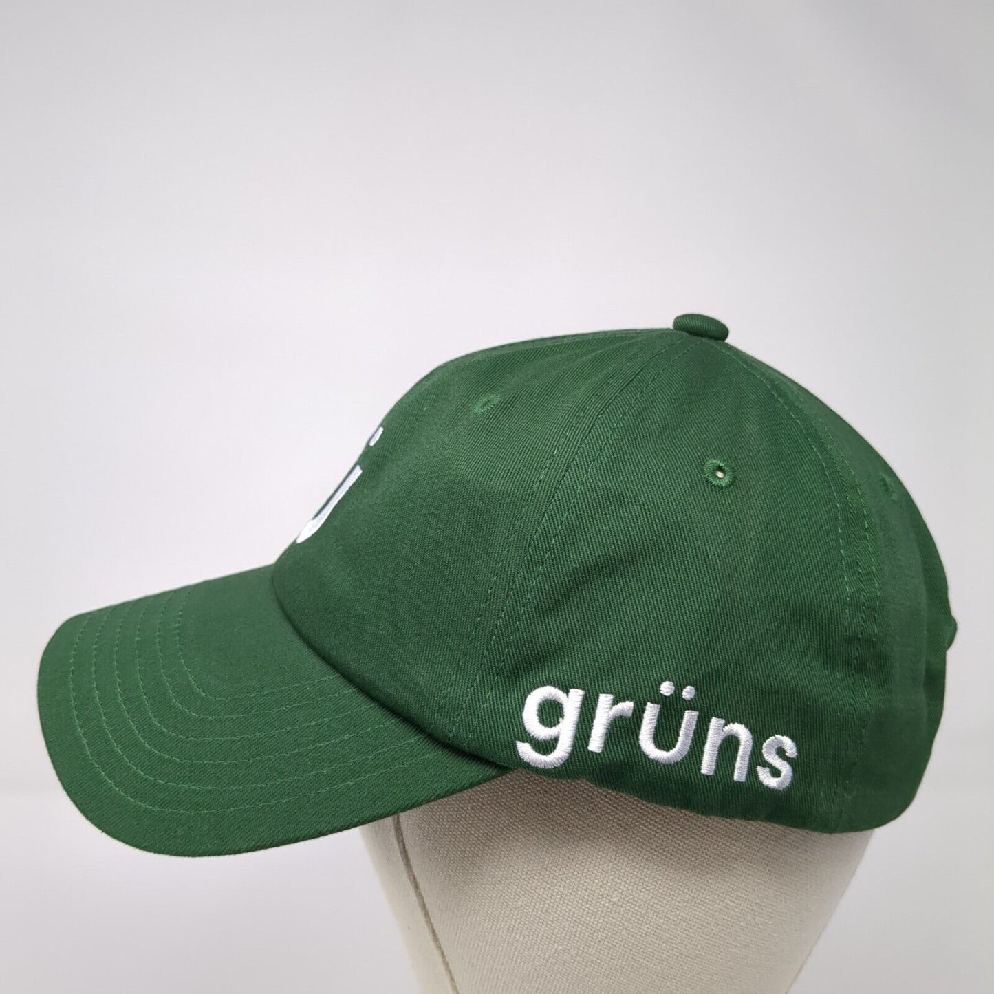 Gruns Slideback Hat Green One Size Adjustable Embroidered 6 Panel