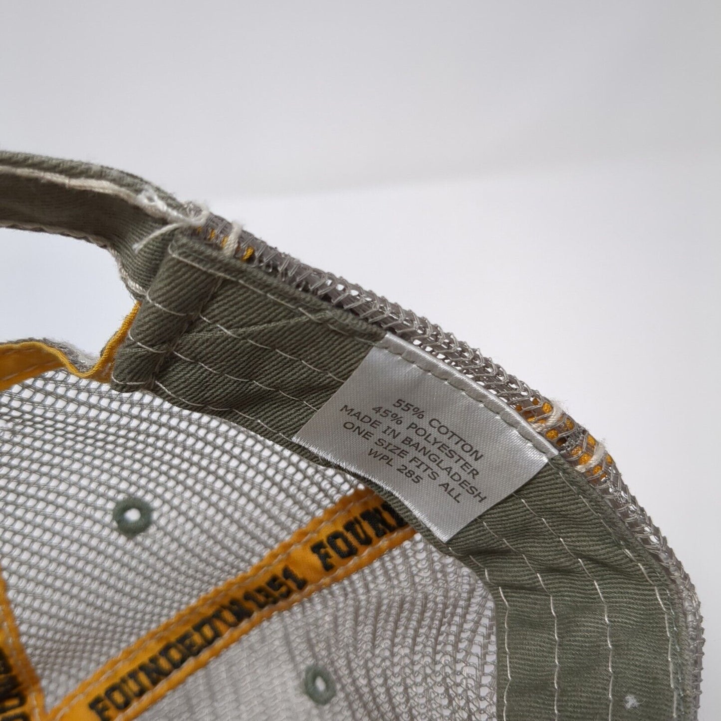 Cru Since 1951 Strapback Trucker Hat Gray OS Adjustable Mesh Back Distressed