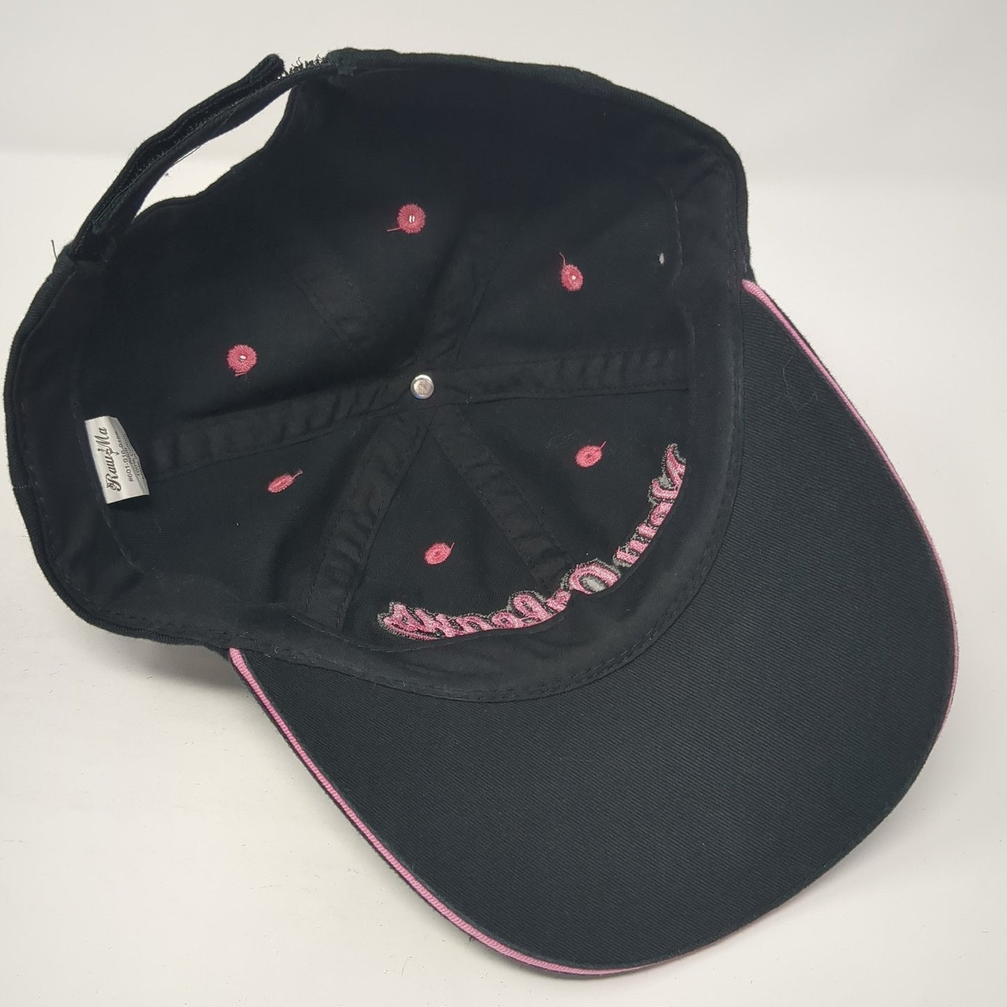 New Orleans Strapback Baseball Cap Black One Size Adjustable Embroidered Raw Ma