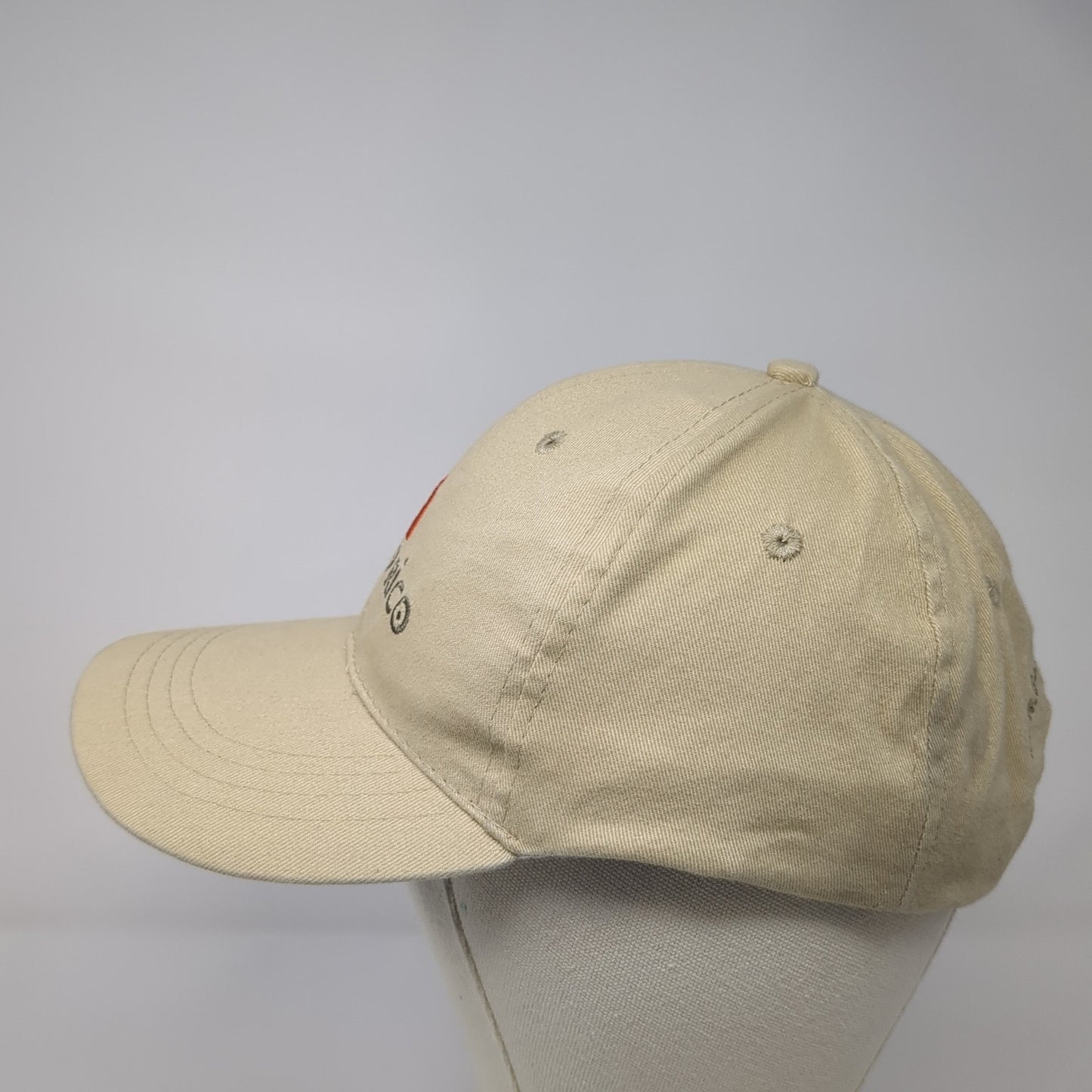 Puerto Rico Strapback Baseball Cap Brown One Size Adjustable Embroidered