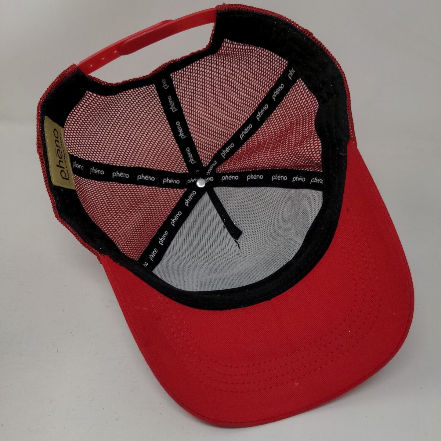 Papa Jesus Farms Snapback Trucker Hat Red One Size Adjustable Mesh Back Pheno