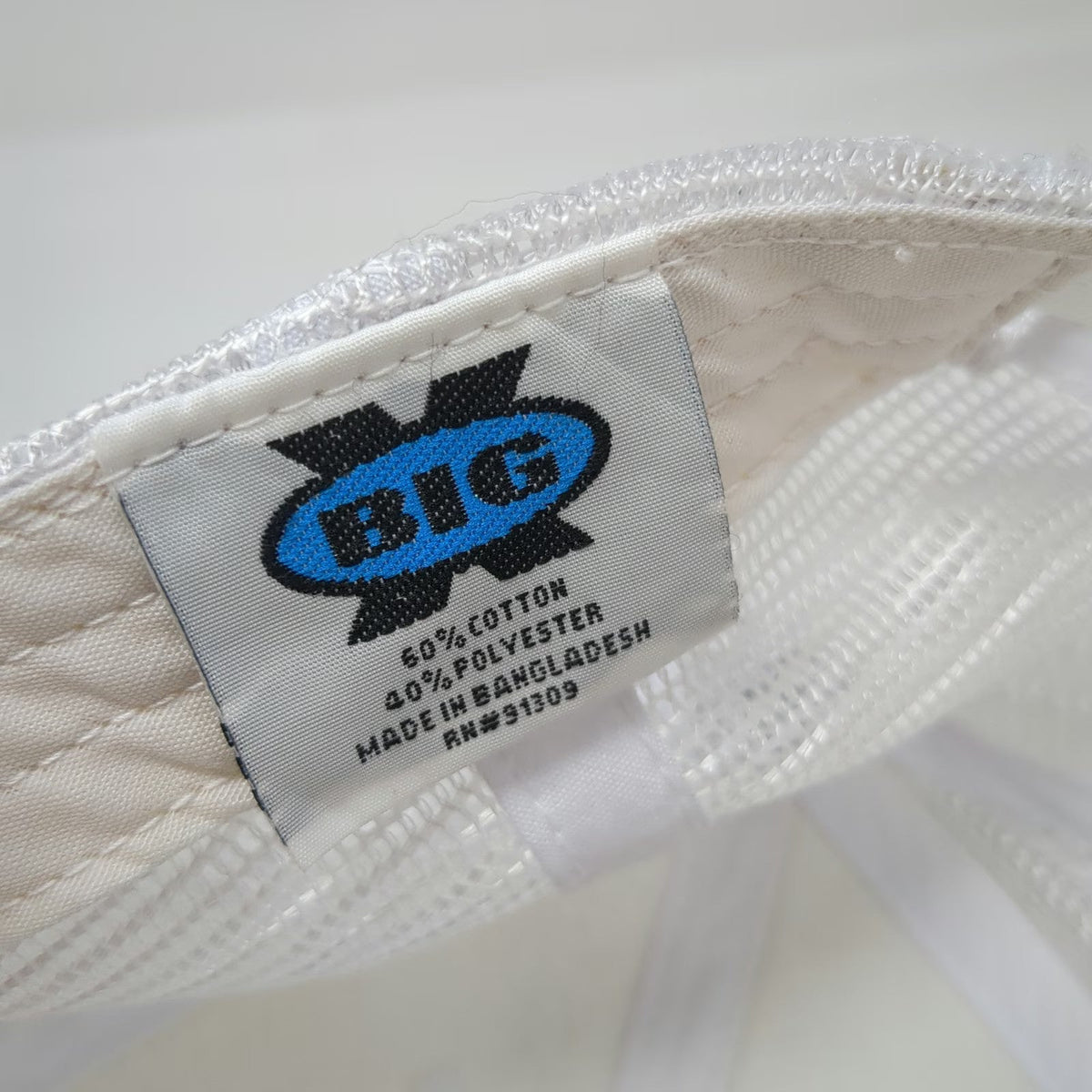 Big Trucker Hat White One Size The Mighty 7 Few Embroidered Snapback Mesh back