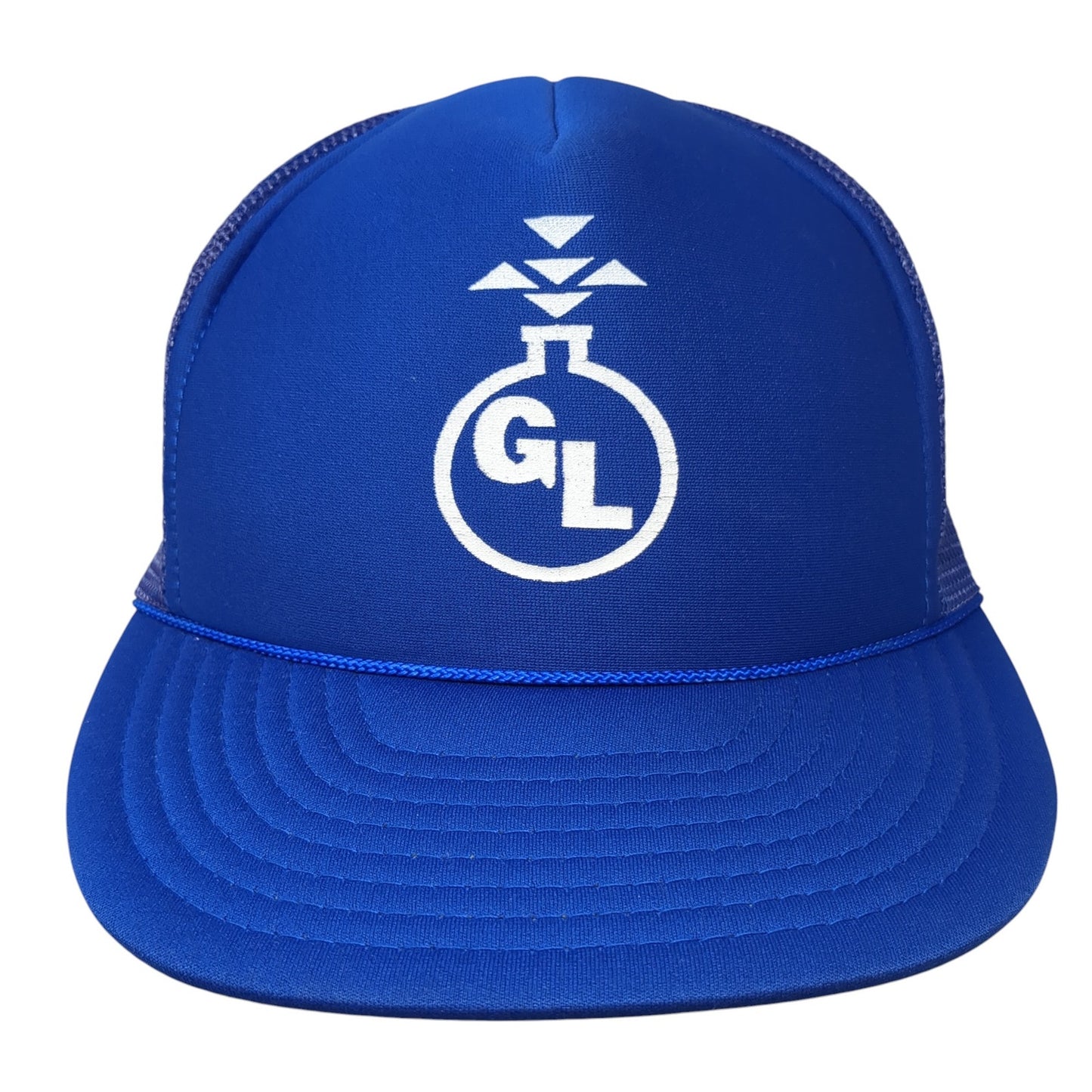 GL Logo Snapback Rope Trucker Hat Blue One Size Mesh Back Adjustable Otto