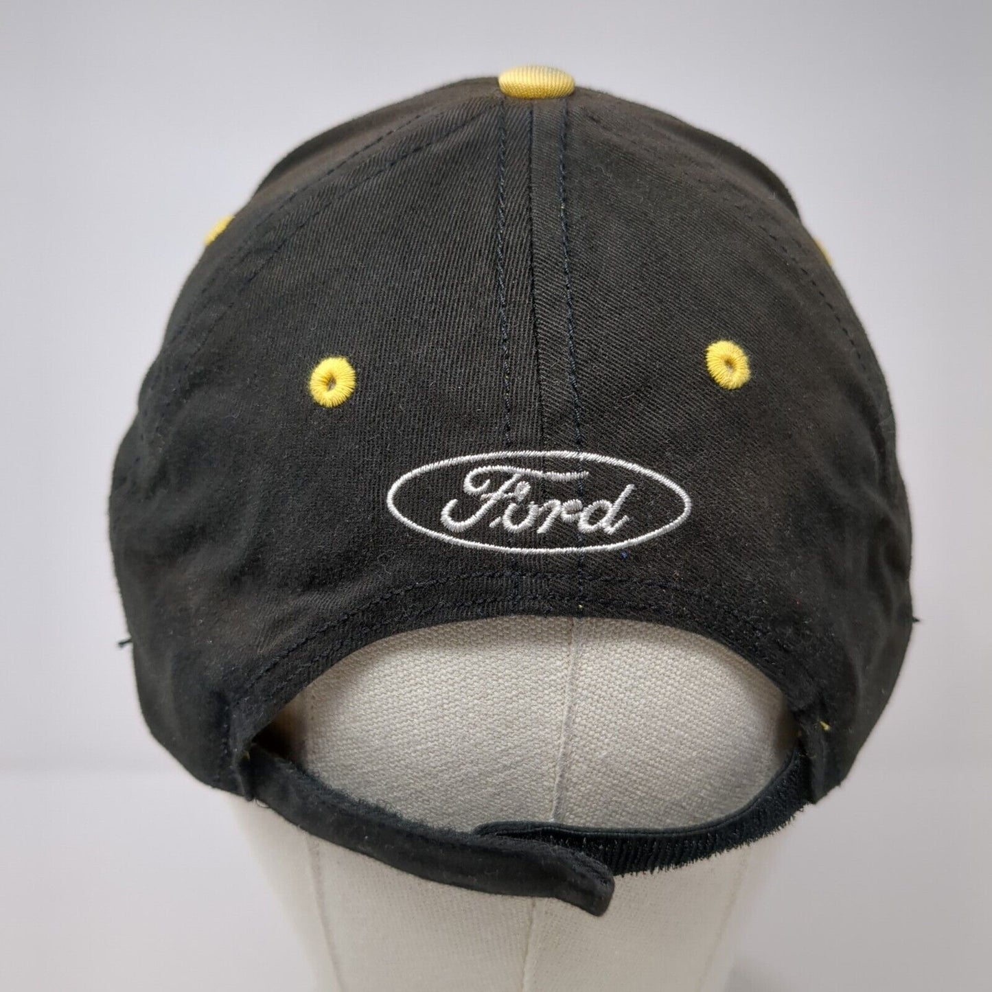 Cobra Strapback Hat Black OSFM Adjustable Embroidered Ford 6 Panel